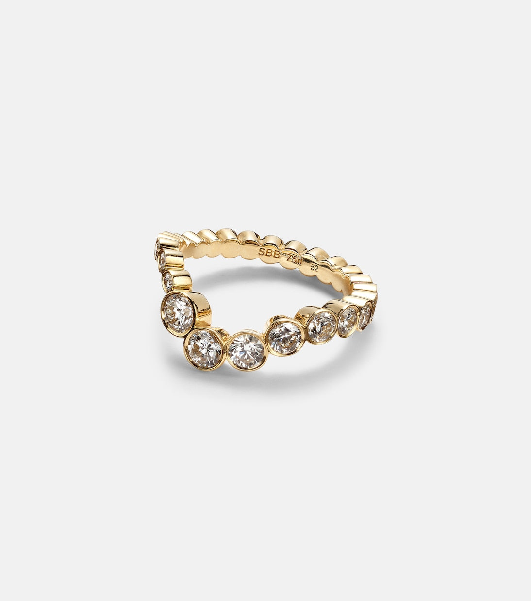 Sophie Bille Brahe - Ensemble Ocean 18kt gold ring with diamonds