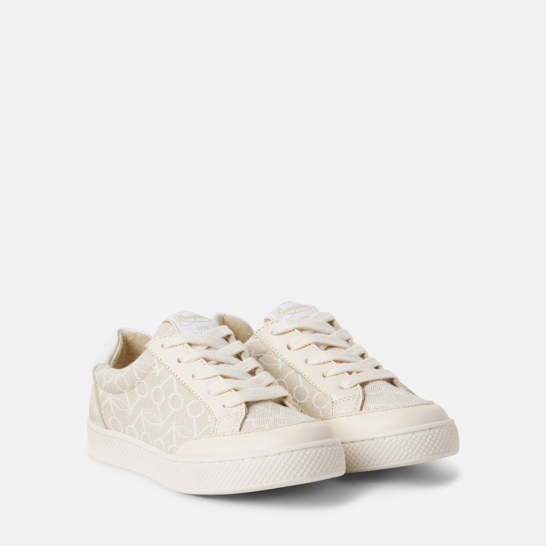 Bonpoint - Cameron leather-trimmed canvas sneakers