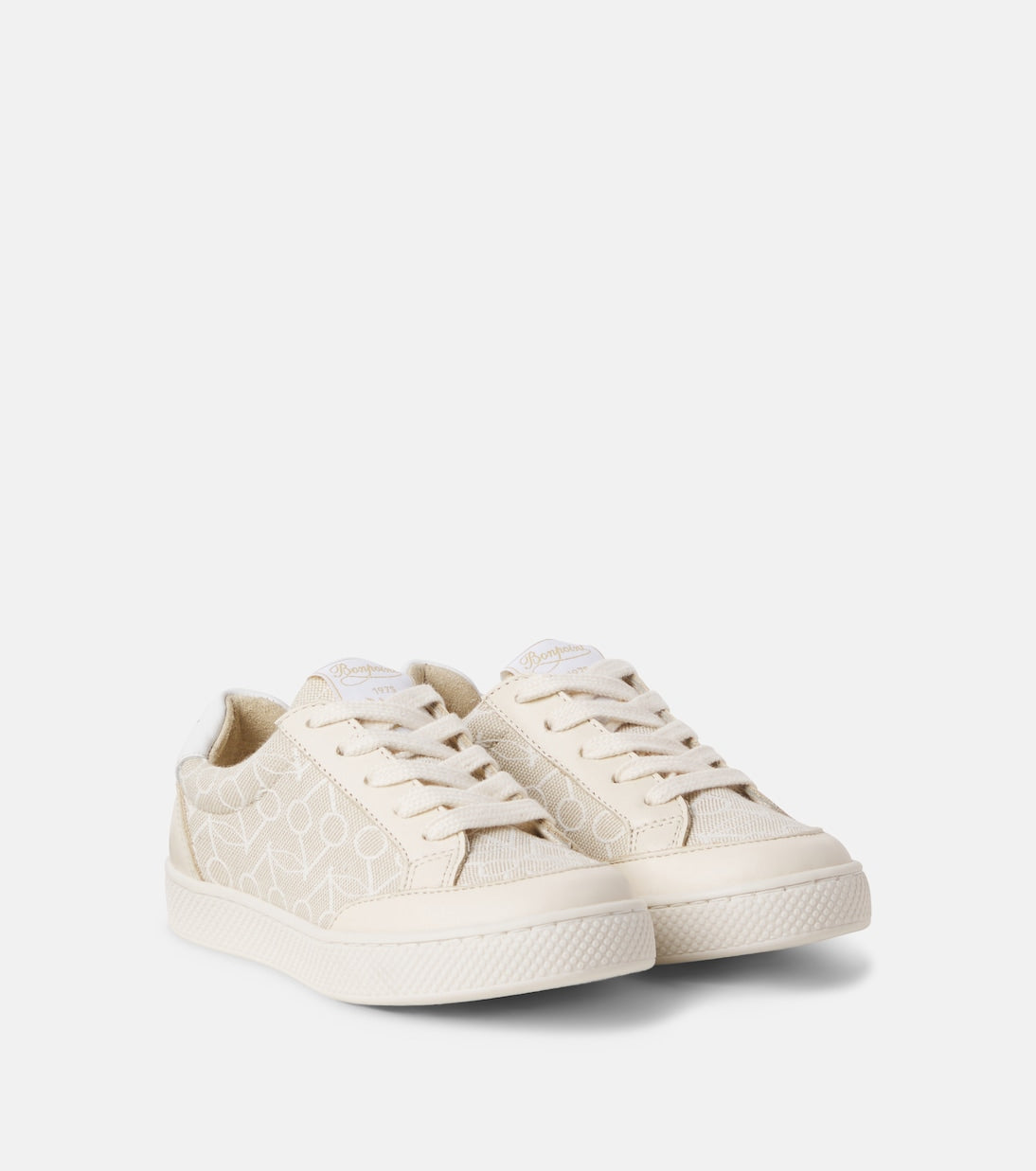 Bonpoint - Cameron leather-trimmed canvas sneakers