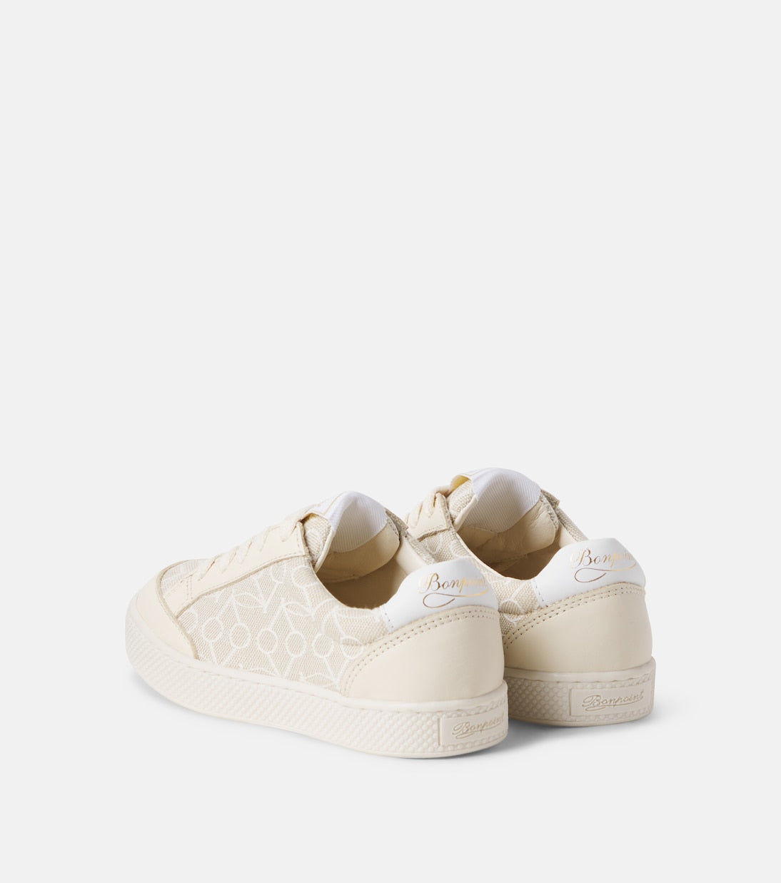Bonpoint - Cameron leather-trimmed canvas sneakers