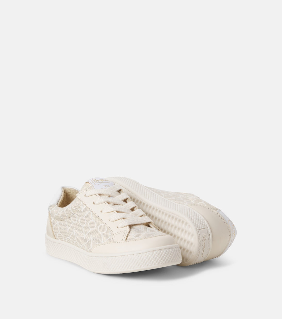 Bonpoint - Cameron leather-trimmed canvas sneakers