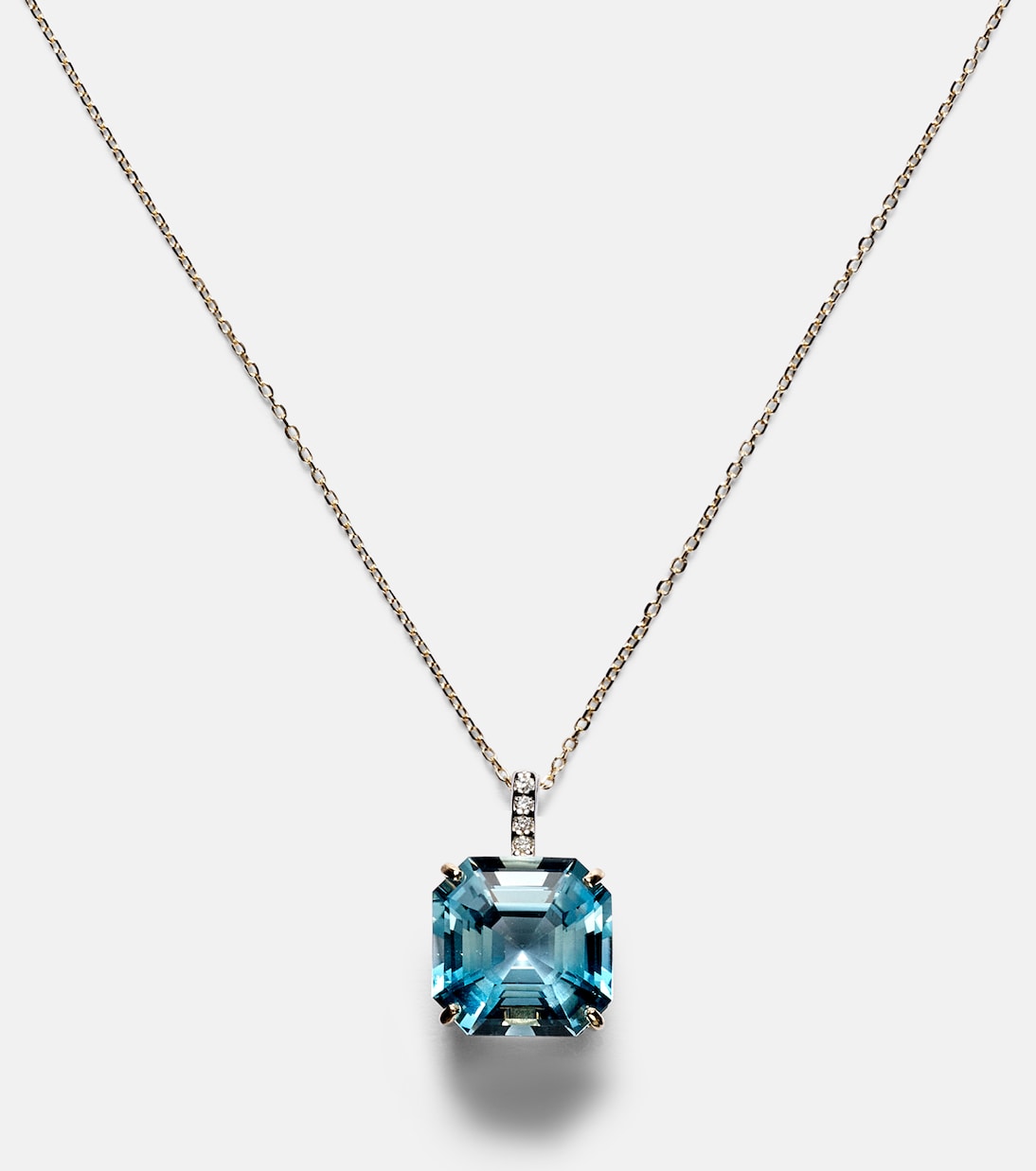 Mateo - 14kt gold necklace with topaz and diamonds