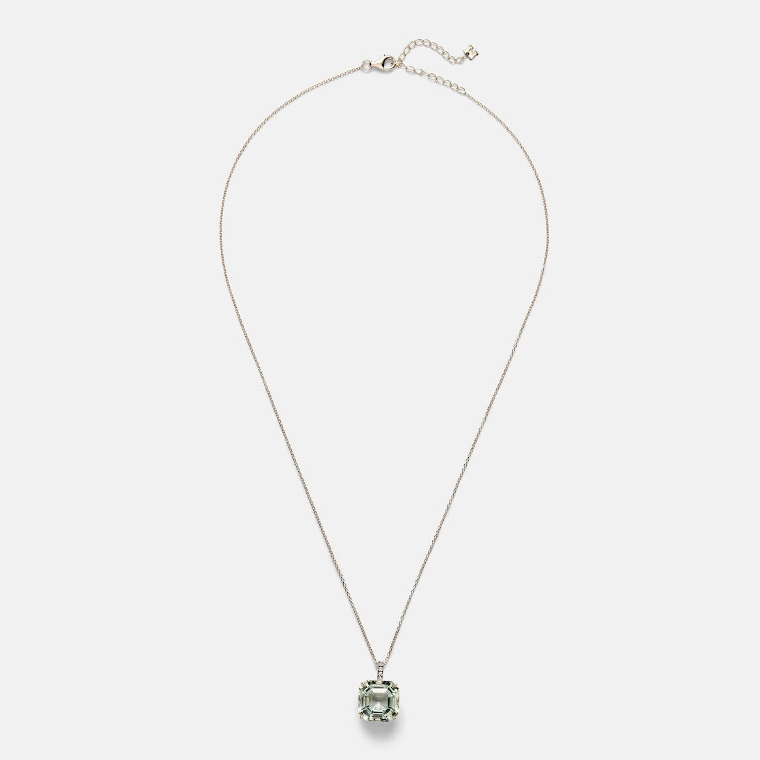 Mateo - 14kt gold necklace with green amethyst and diamonds