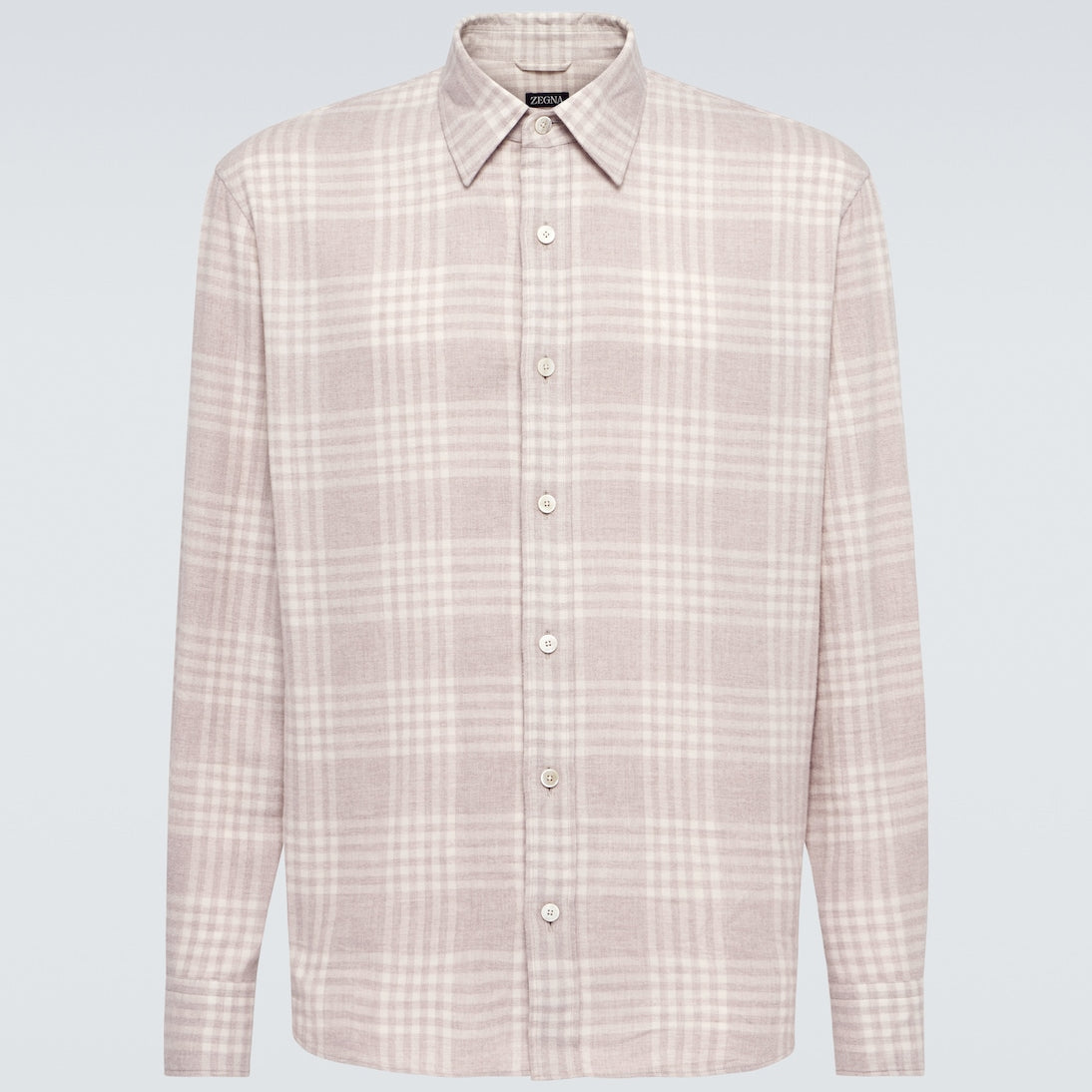 Zegna - Checked cotton flannel shirt
