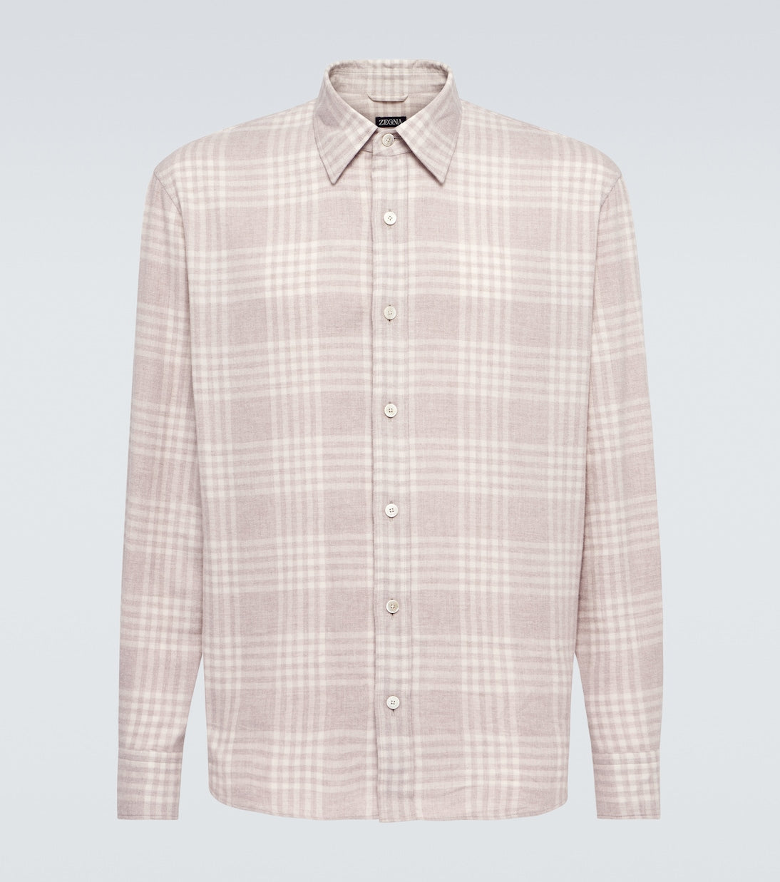 Zegna - Checked cotton flannel shirt