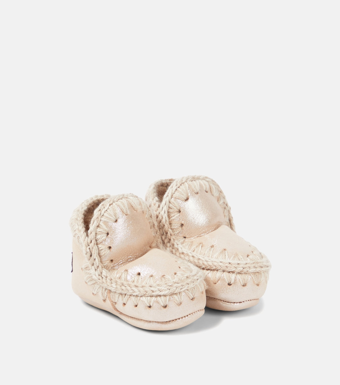 Mou Kids - Baby shearling-lined suede ankle boots