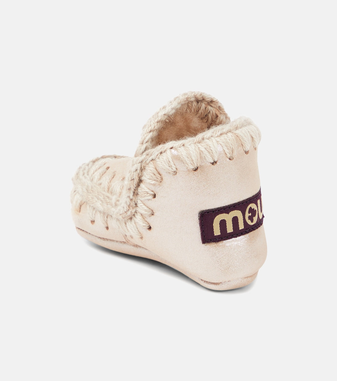 Mou Kids - Baby shearling-lined suede ankle boots