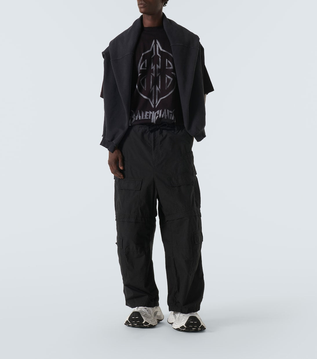 Balenciaga - Wide cotton-blend cargo pants