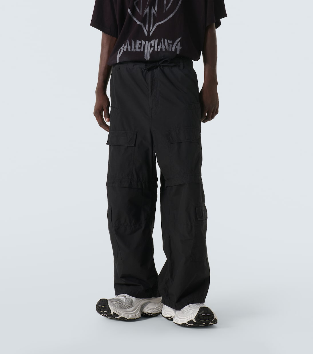 Balenciaga - Wide cotton-blend cargo pants