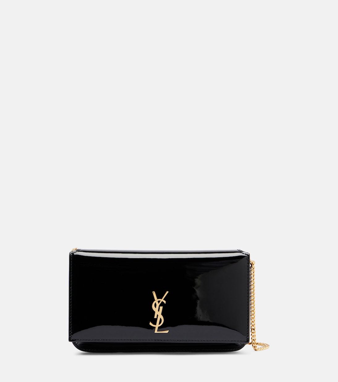 Saint Laurent - Cassandre patent leather phone pouch