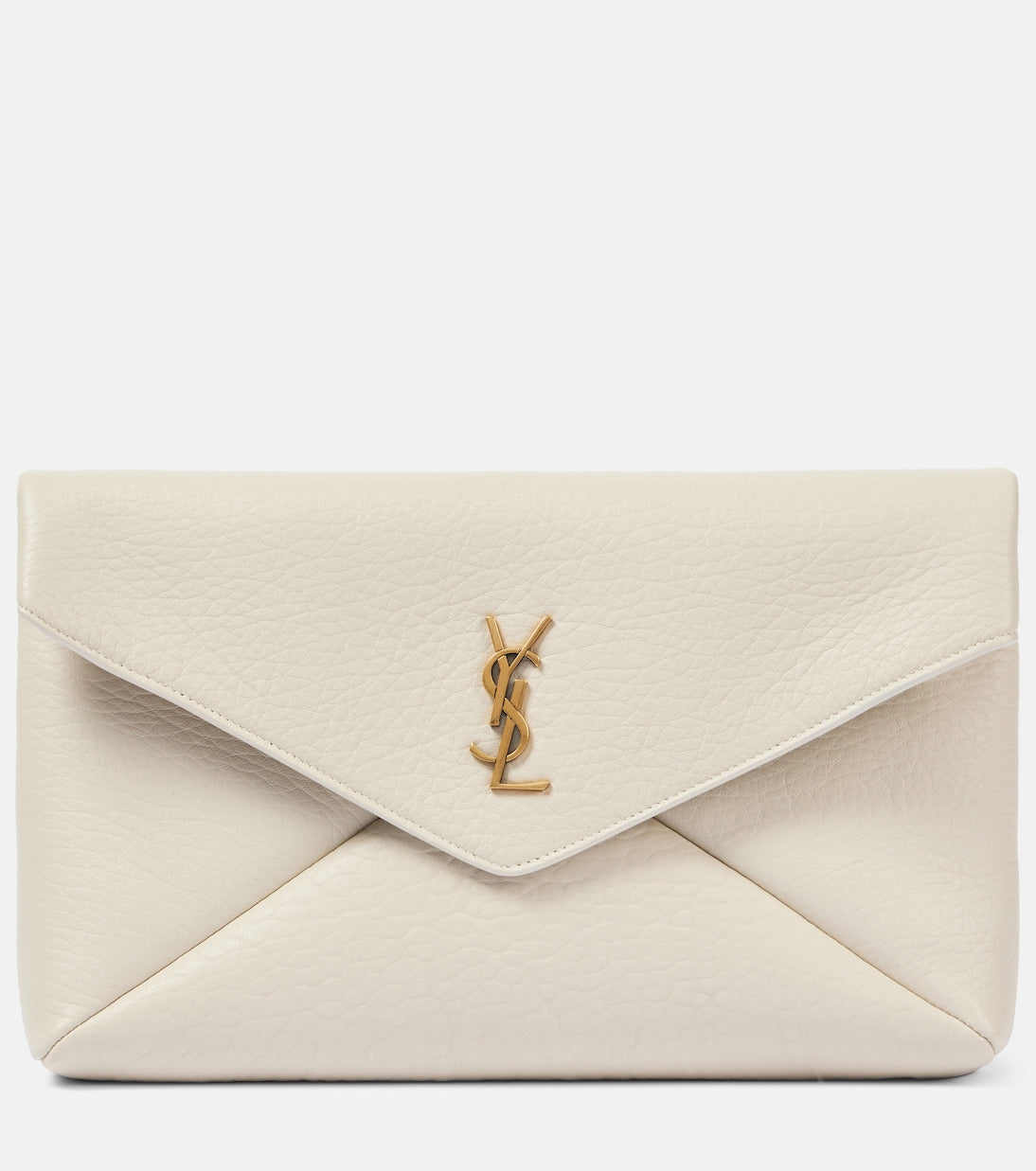 Saint Laurent - Cassandre Large leather clutch