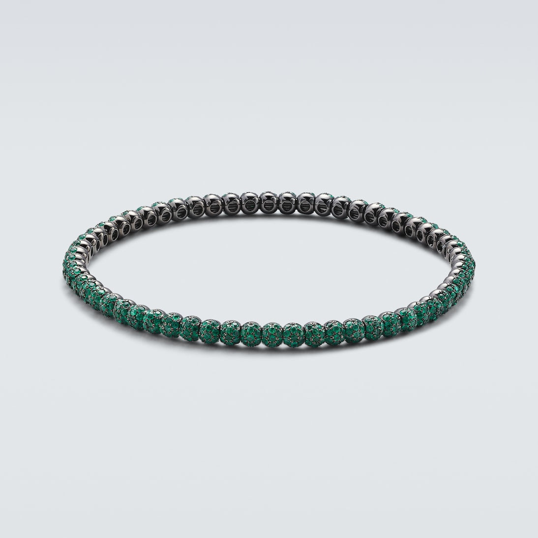 Shay Jewelry - 18kt rose gold bracelet with emeralds