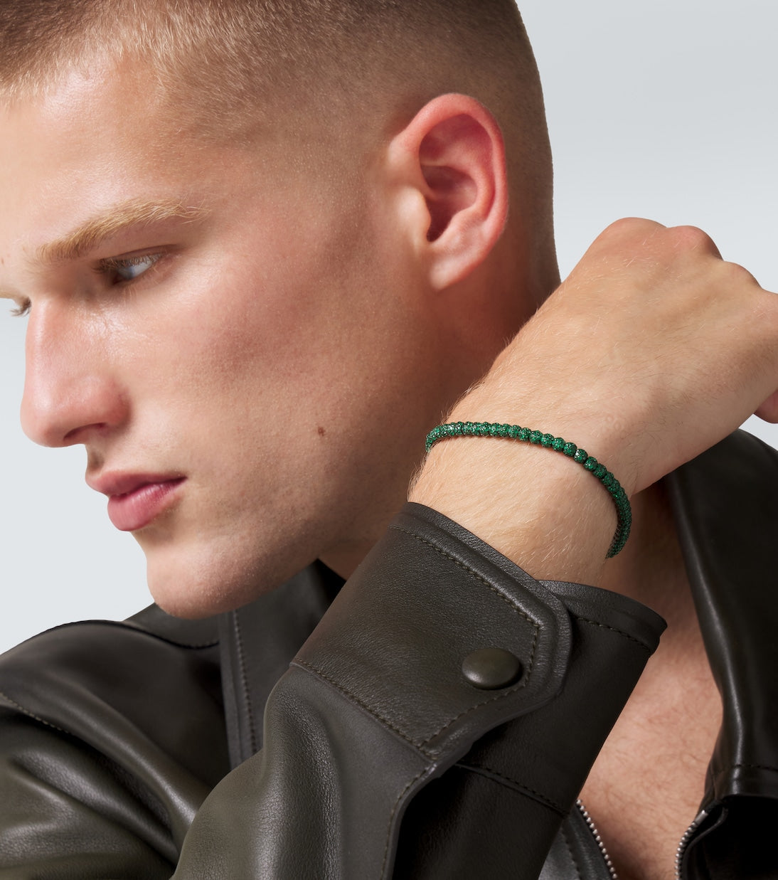 Shay Jewelry - 18kt rose gold bracelet with emeralds