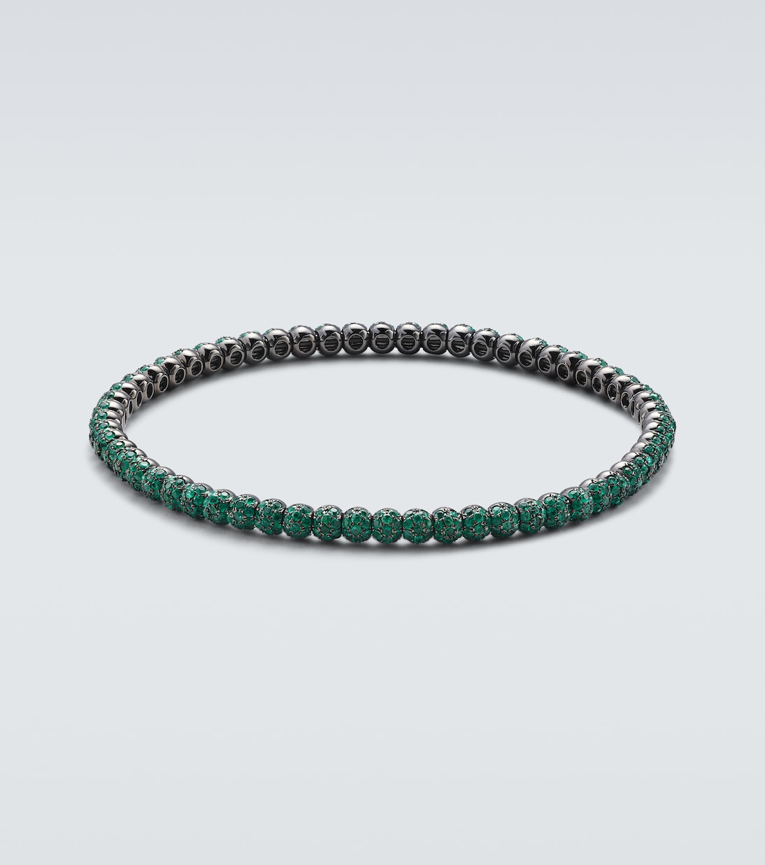 Shay Jewelry - 18kt rose gold bracelet with emeralds