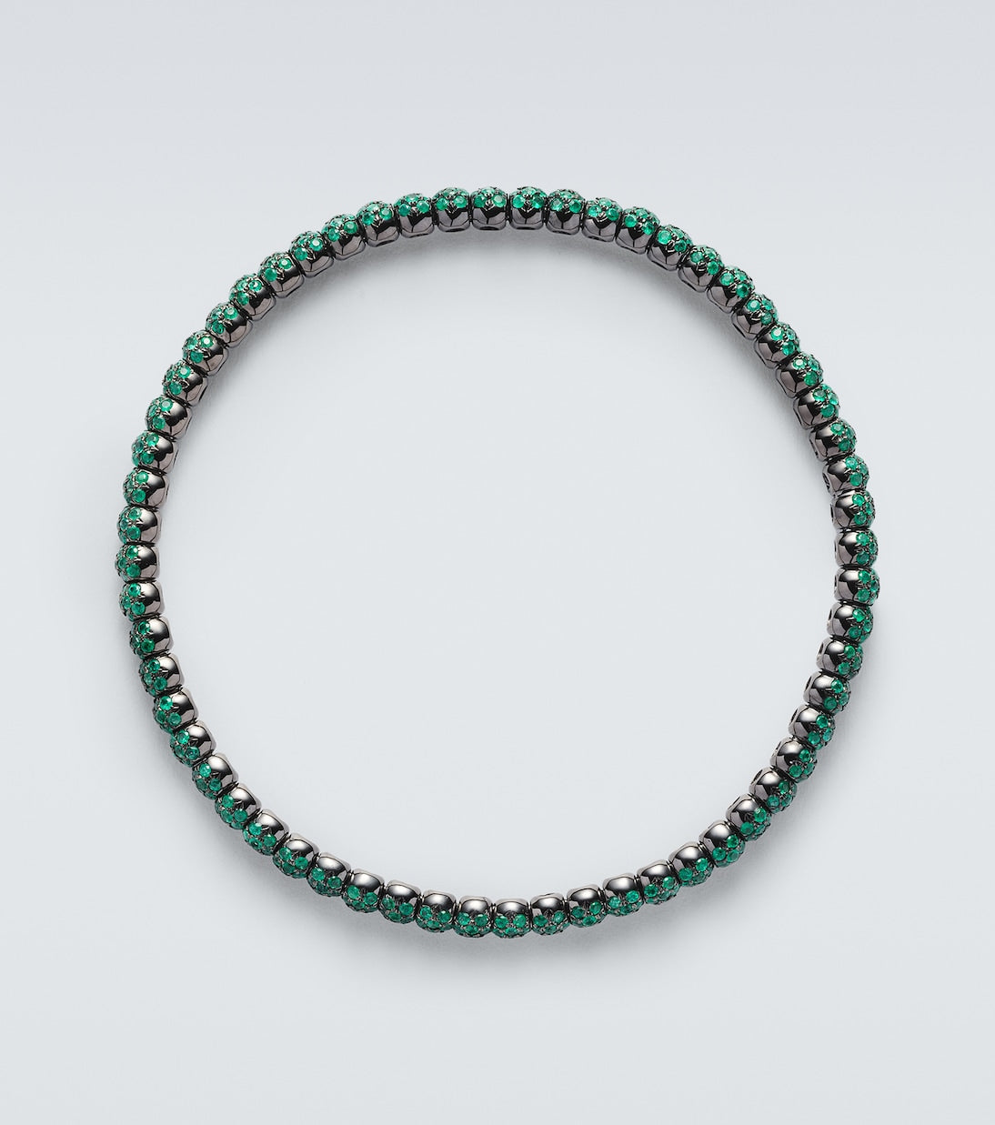 Shay Jewelry - 18kt rose gold bracelet with emeralds