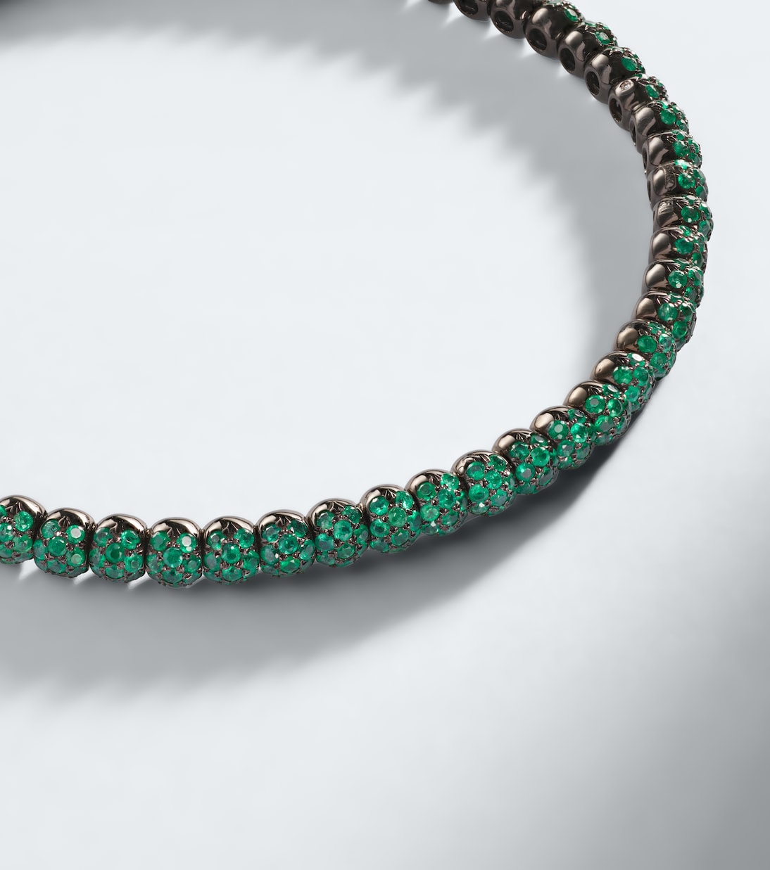Shay Jewelry - 18kt rose gold bracelet with emeralds