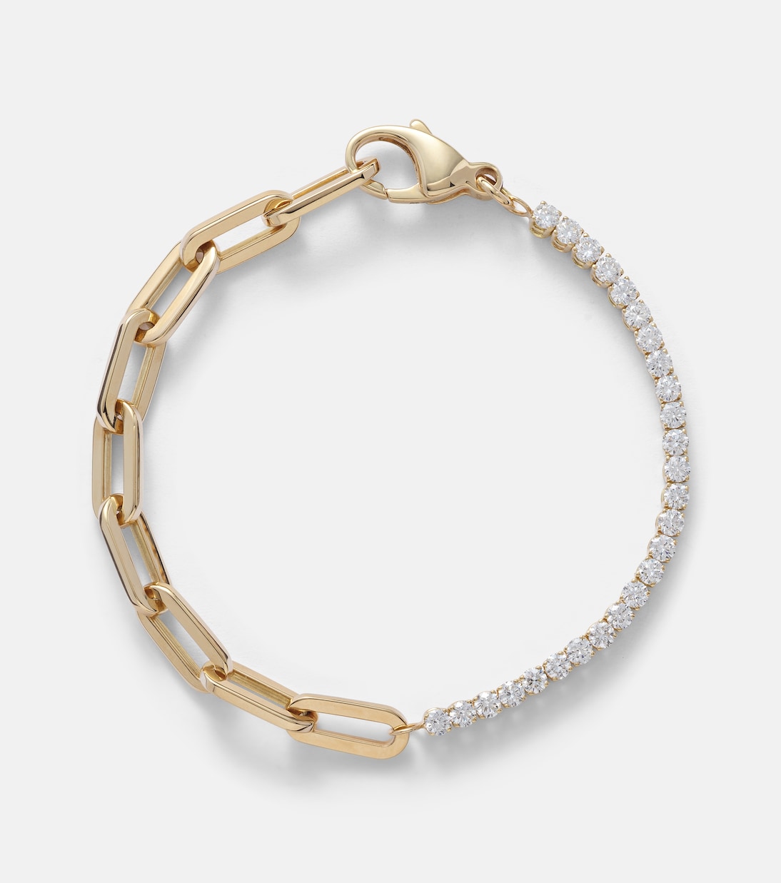 Bucherer Fine Jewellery - Link 18kt gold chain bracelet with diamonds