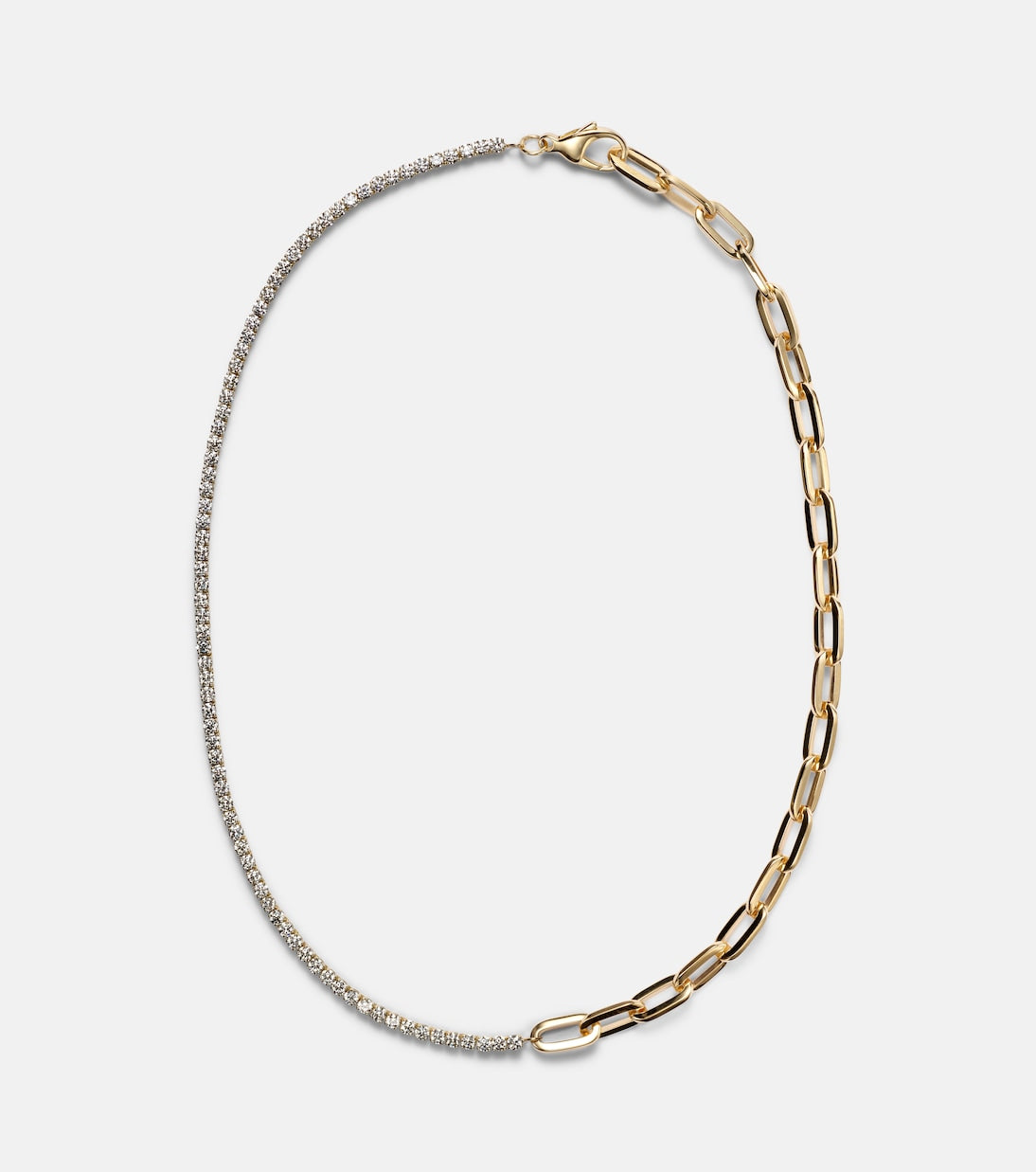 Bucherer Fine Jewellery - Link 18kt gold chain necklace with diamonds