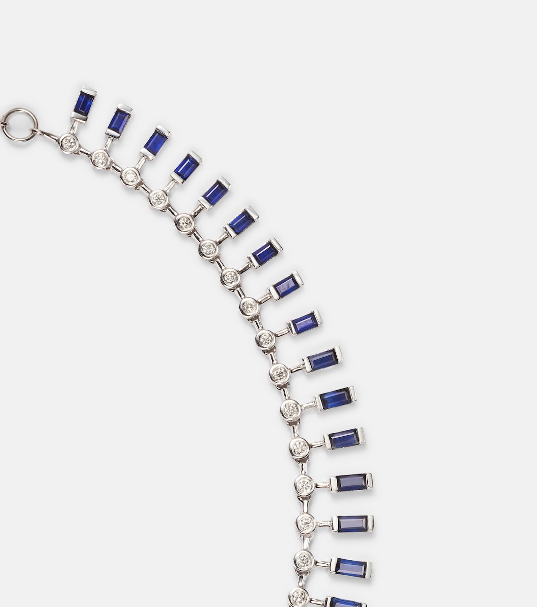 Shay Jewelry - 18kt white gold choker with sapphires and diamonds