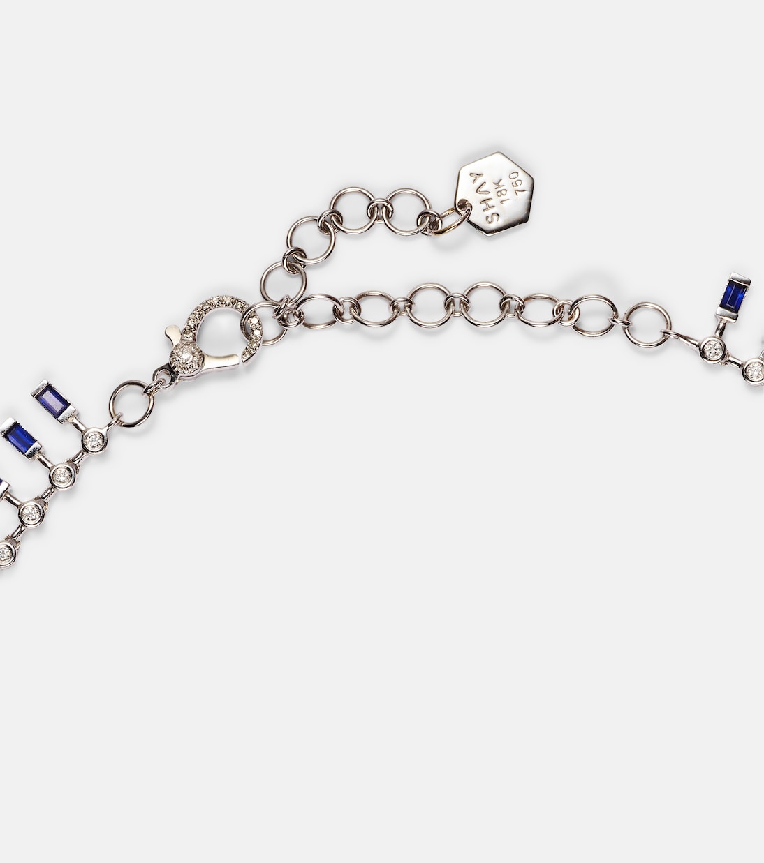 Shay Jewelry - 18kt white gold choker with sapphires and diamonds