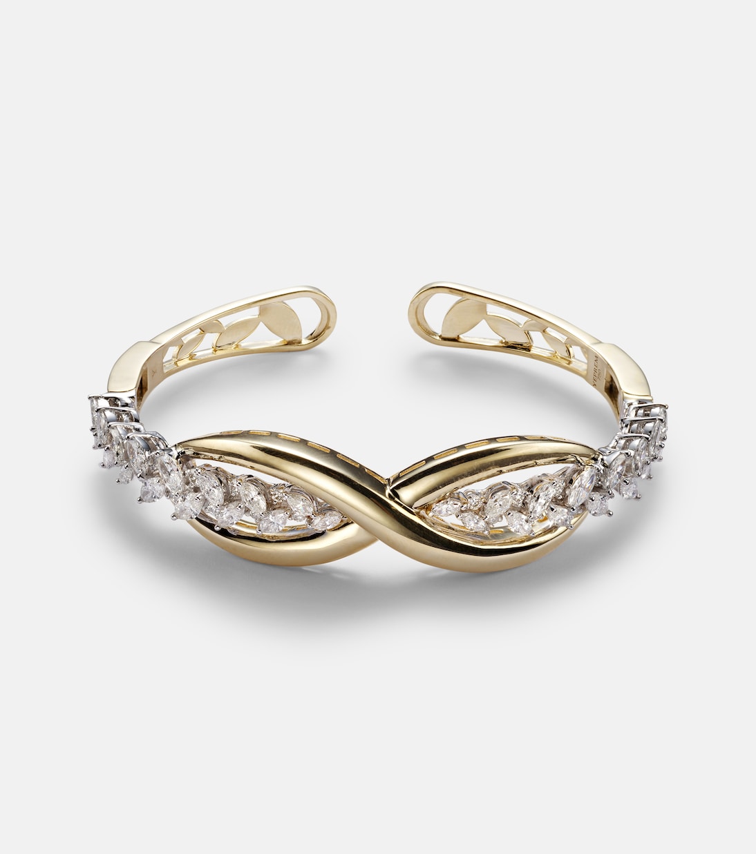Yeprem - Golden Strada 18kt yellow and white gold bangle with diamonds