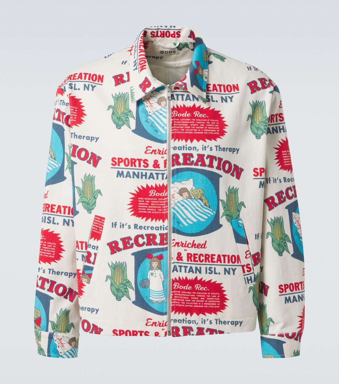 Bode - Enrichment printed cotton jacket