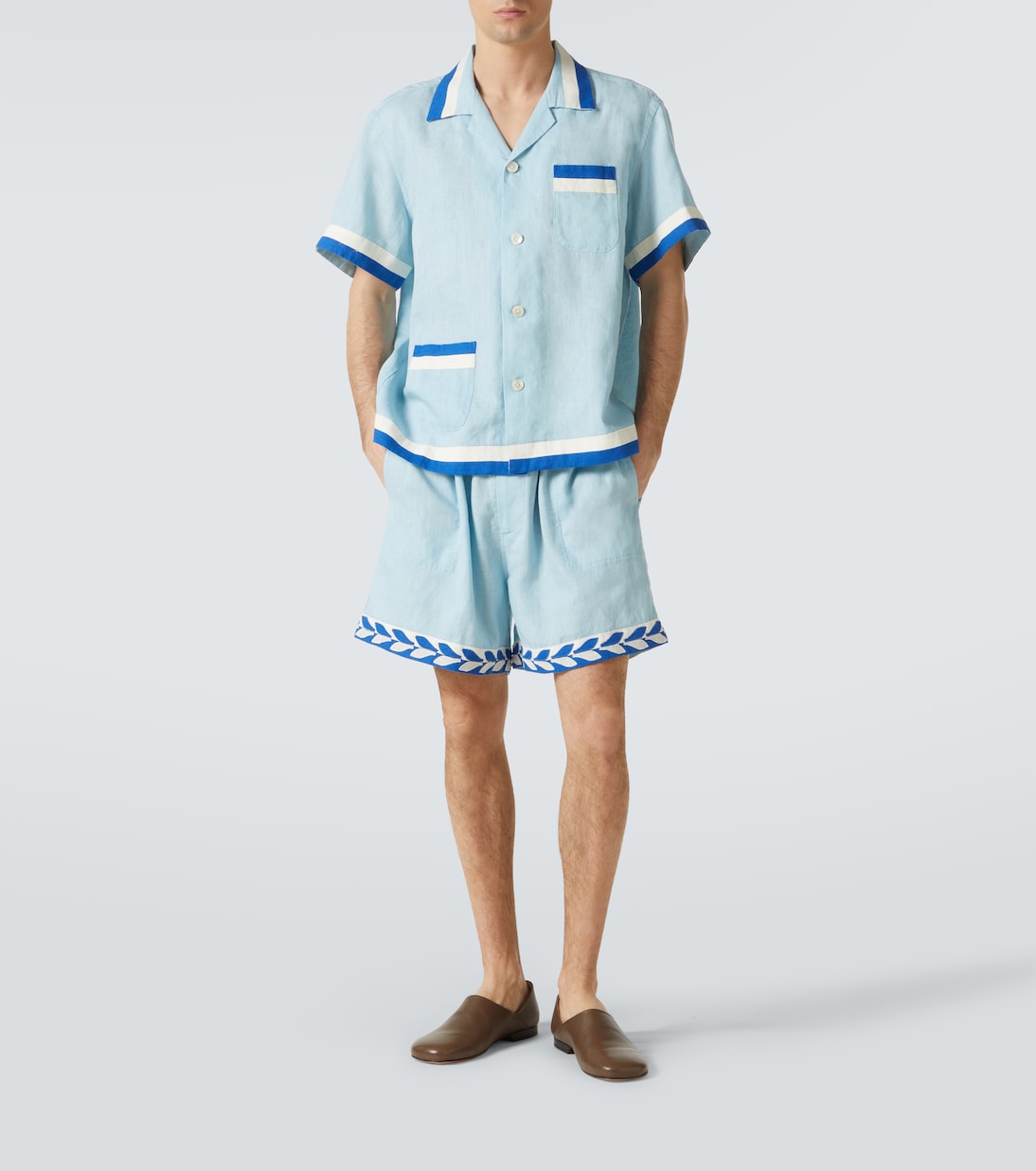 Bode - Seedling Stripe linen shirt