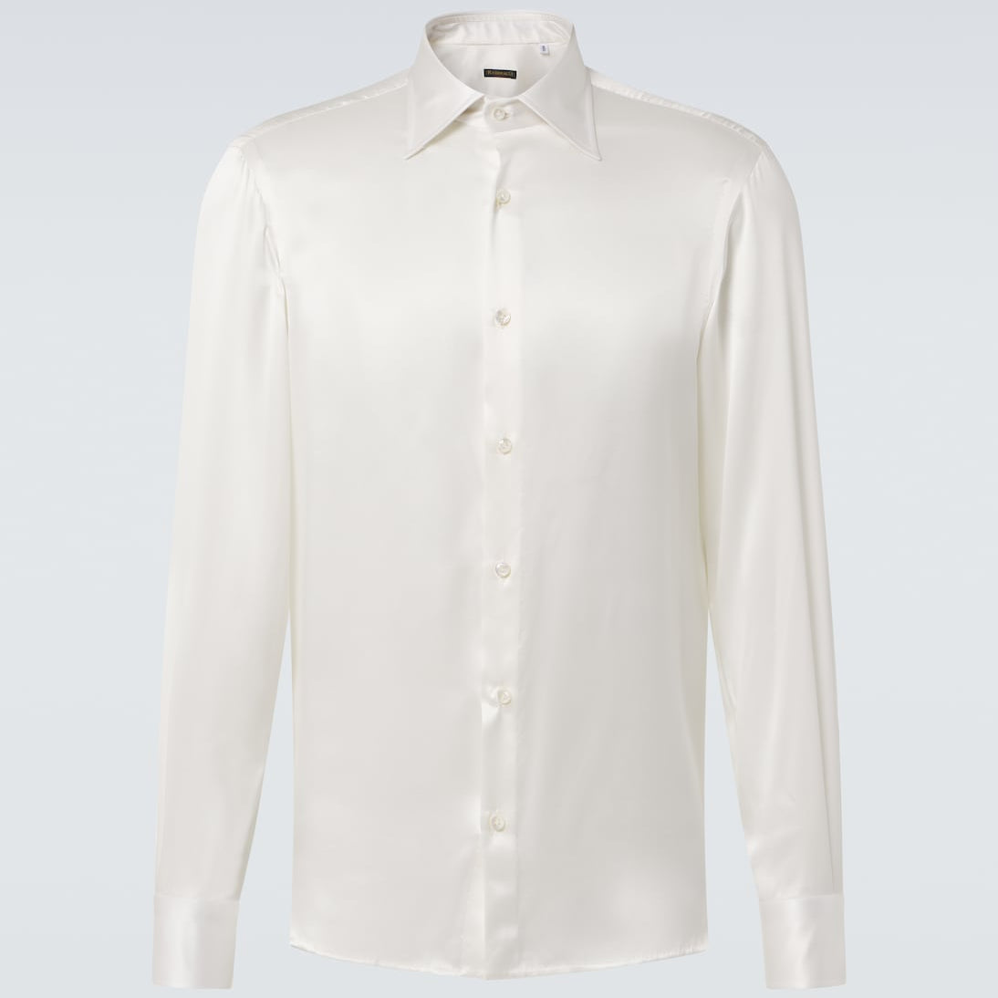 Rubinacci - Silk satin tuxedo shirt