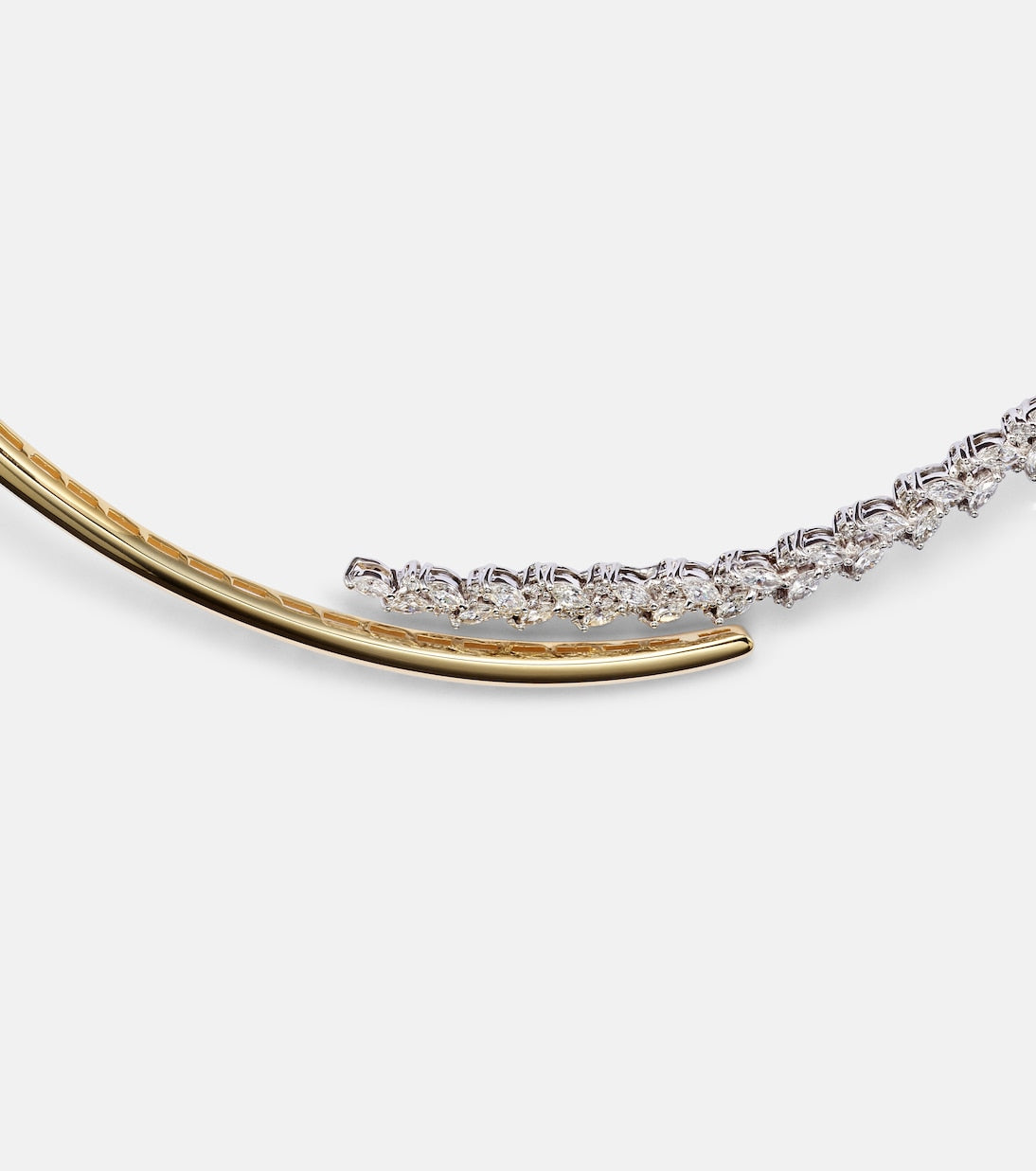 Yeprem - Golden Strada 18kt white and yellow gold choker with diamonds