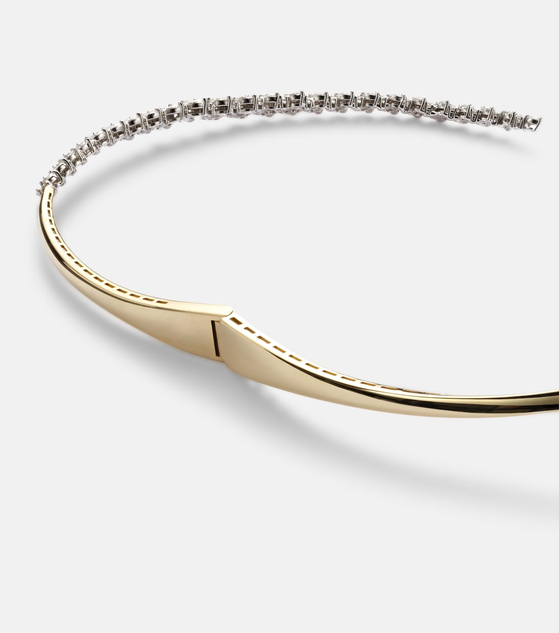 Yeprem - Golden Strada 18kt white and yellow gold choker with diamonds