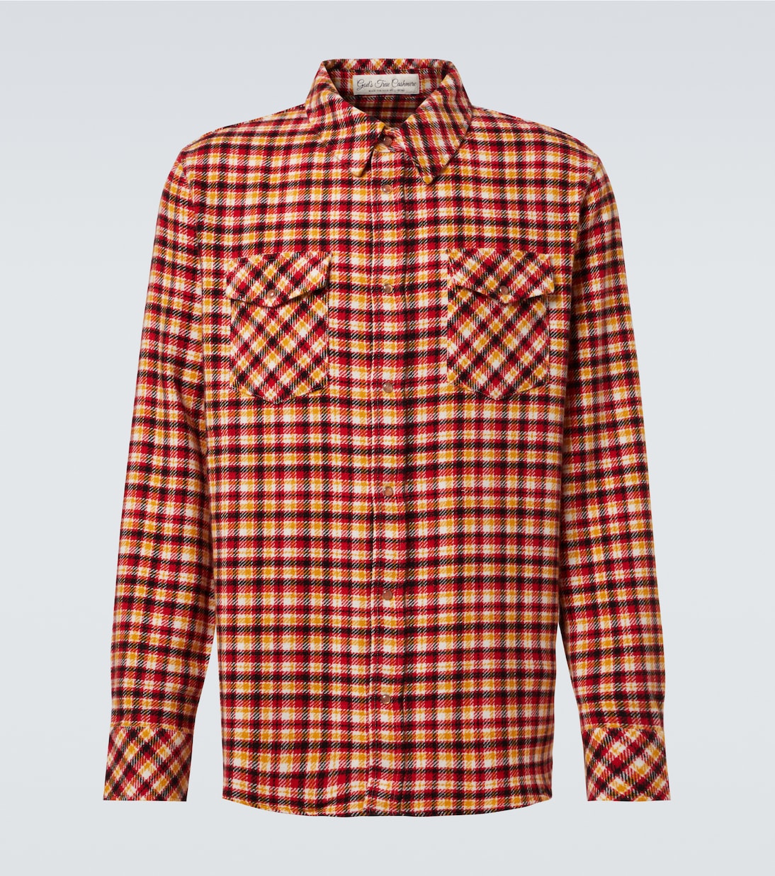 God's True Cashmere - Time plaid cashmere shirt