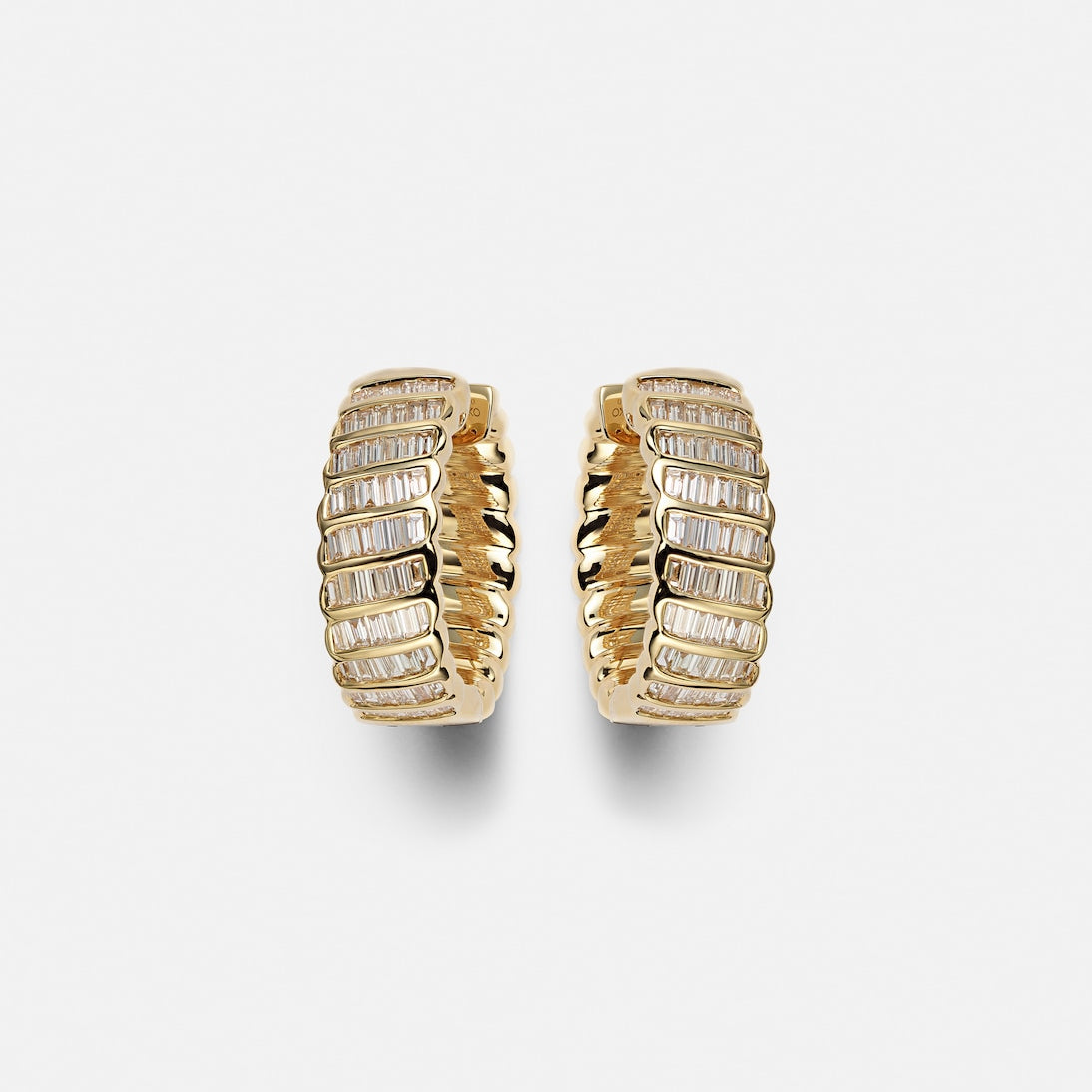 Anita Ko - Zoe 18kt gold hoop earrings with diamonds