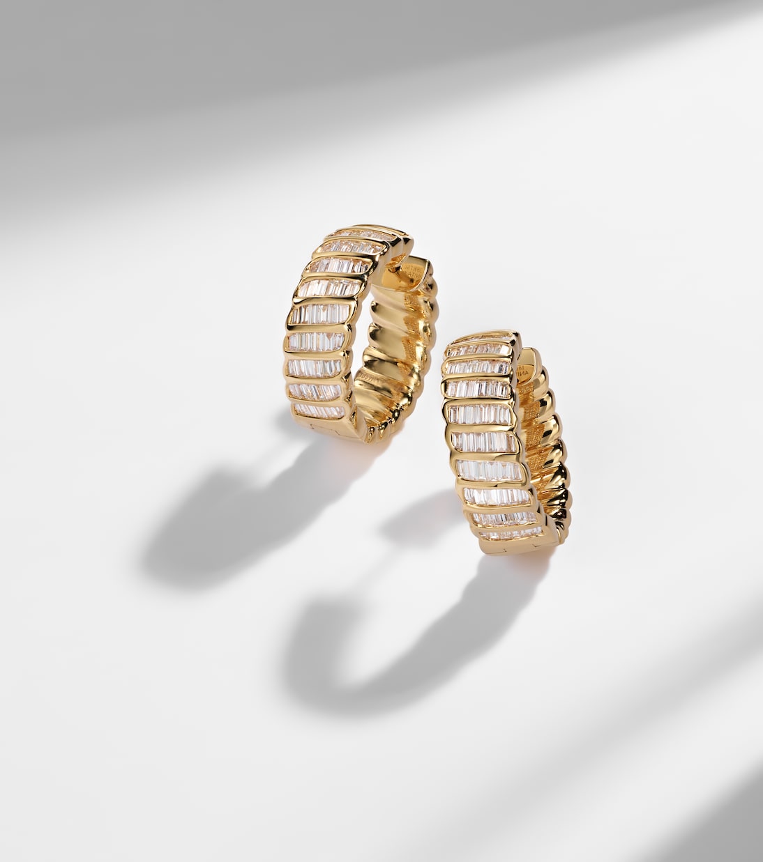 Anita Ko - Zoe 18kt gold hoop earrings with diamonds