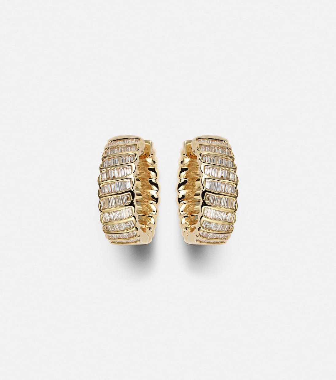 Anita Ko - Zoe 18kt gold hoop earrings with diamonds