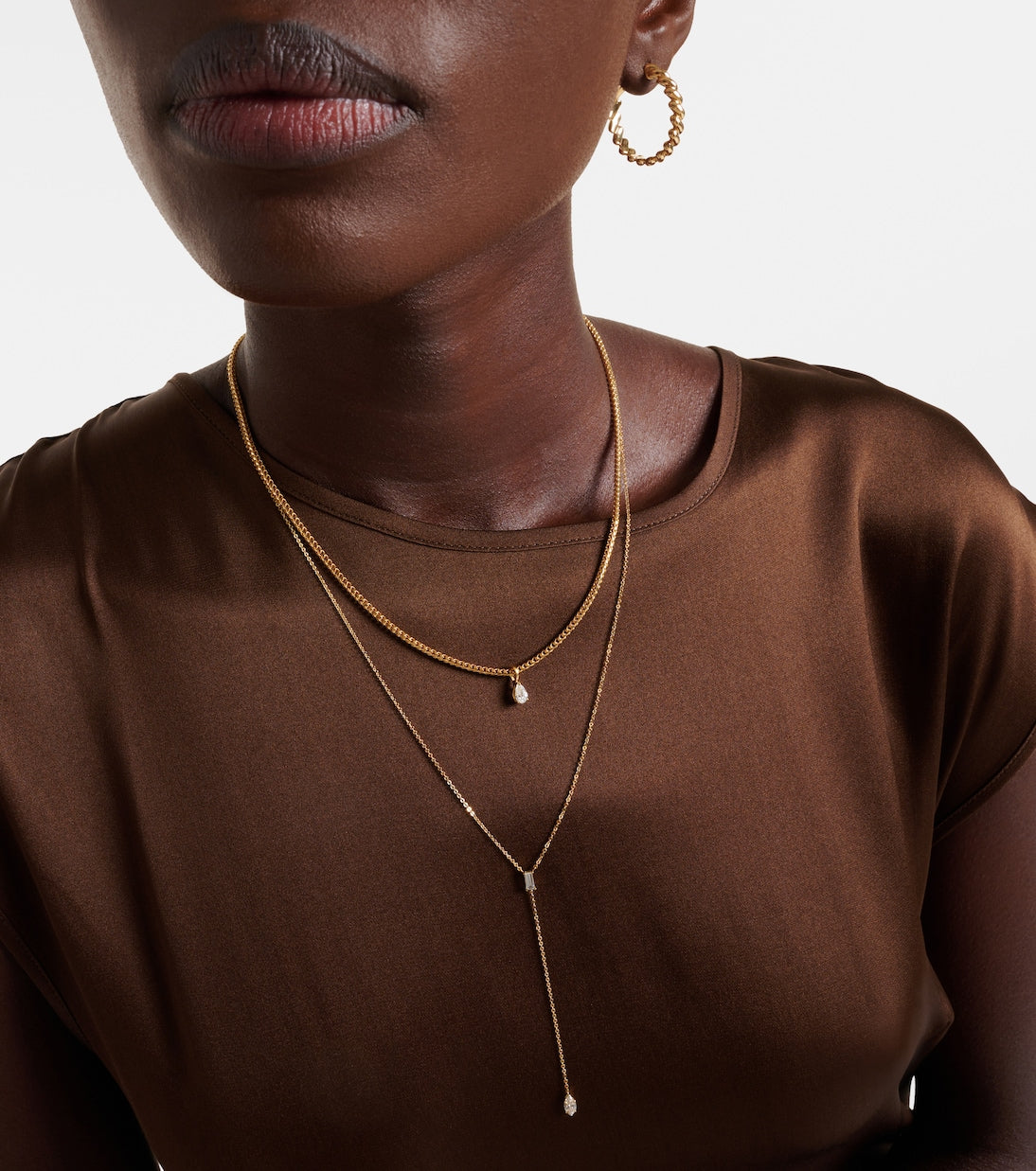 Anita Ko - 18kt gold necklace with diamonds