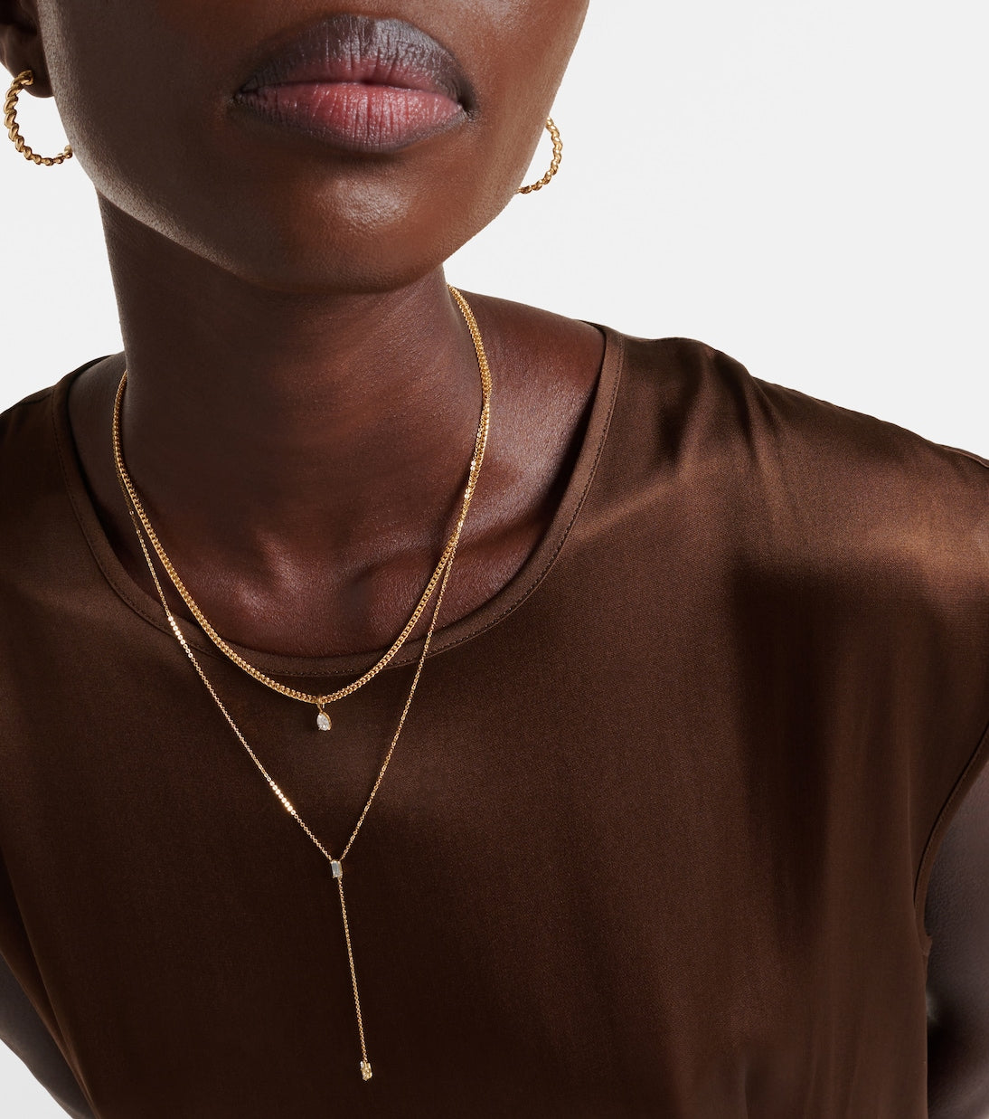 Anita Ko - 18kt gold necklace with diamonds