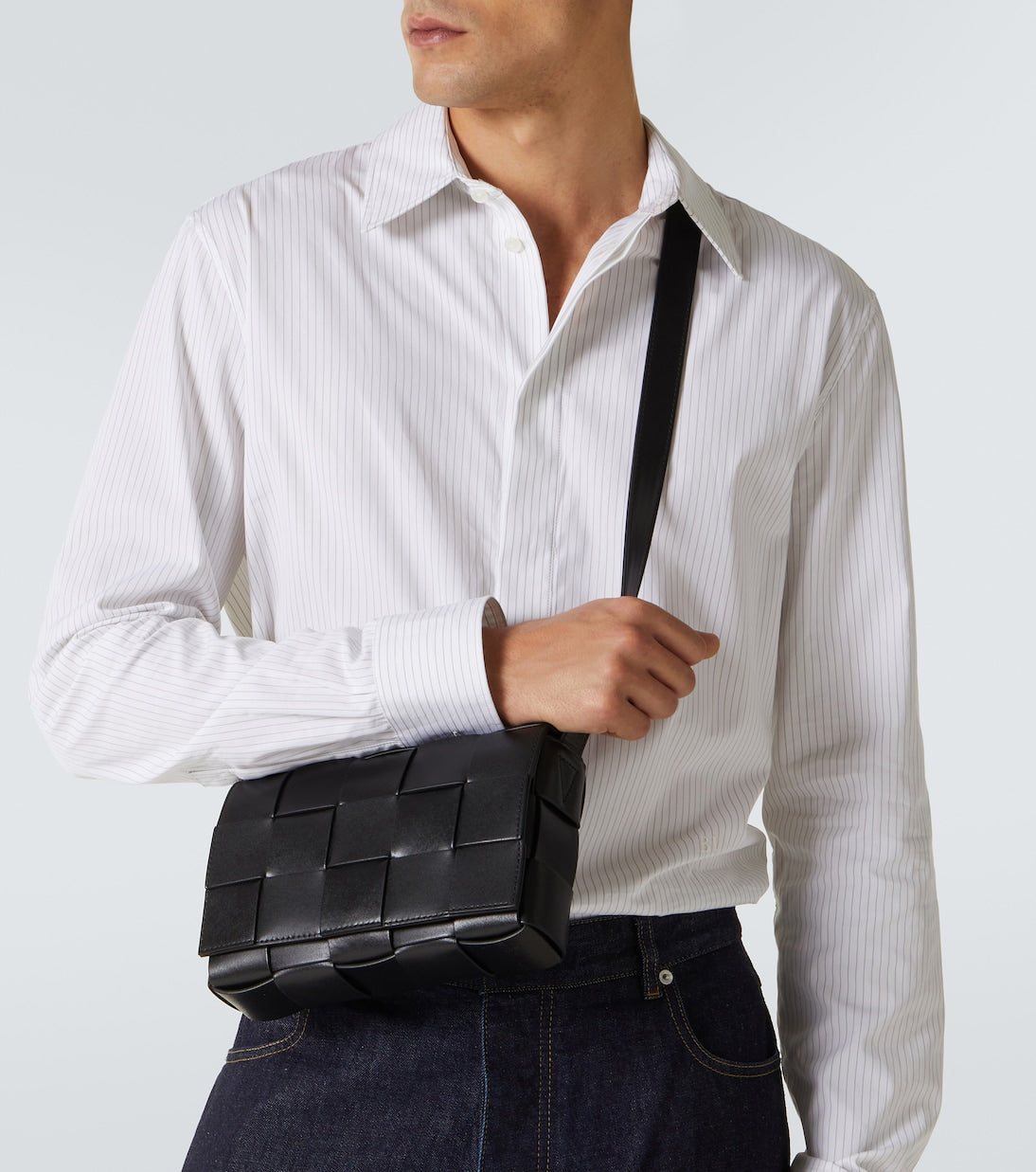 Bottega Veneta - Cassette Intreccio leather crossbody bag
