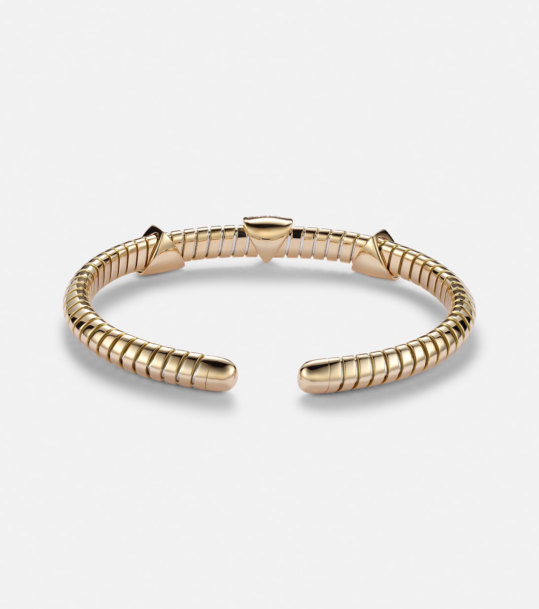 Marina B - Trisolina 3 Station 18kt gold cuff bracelet with diamonds