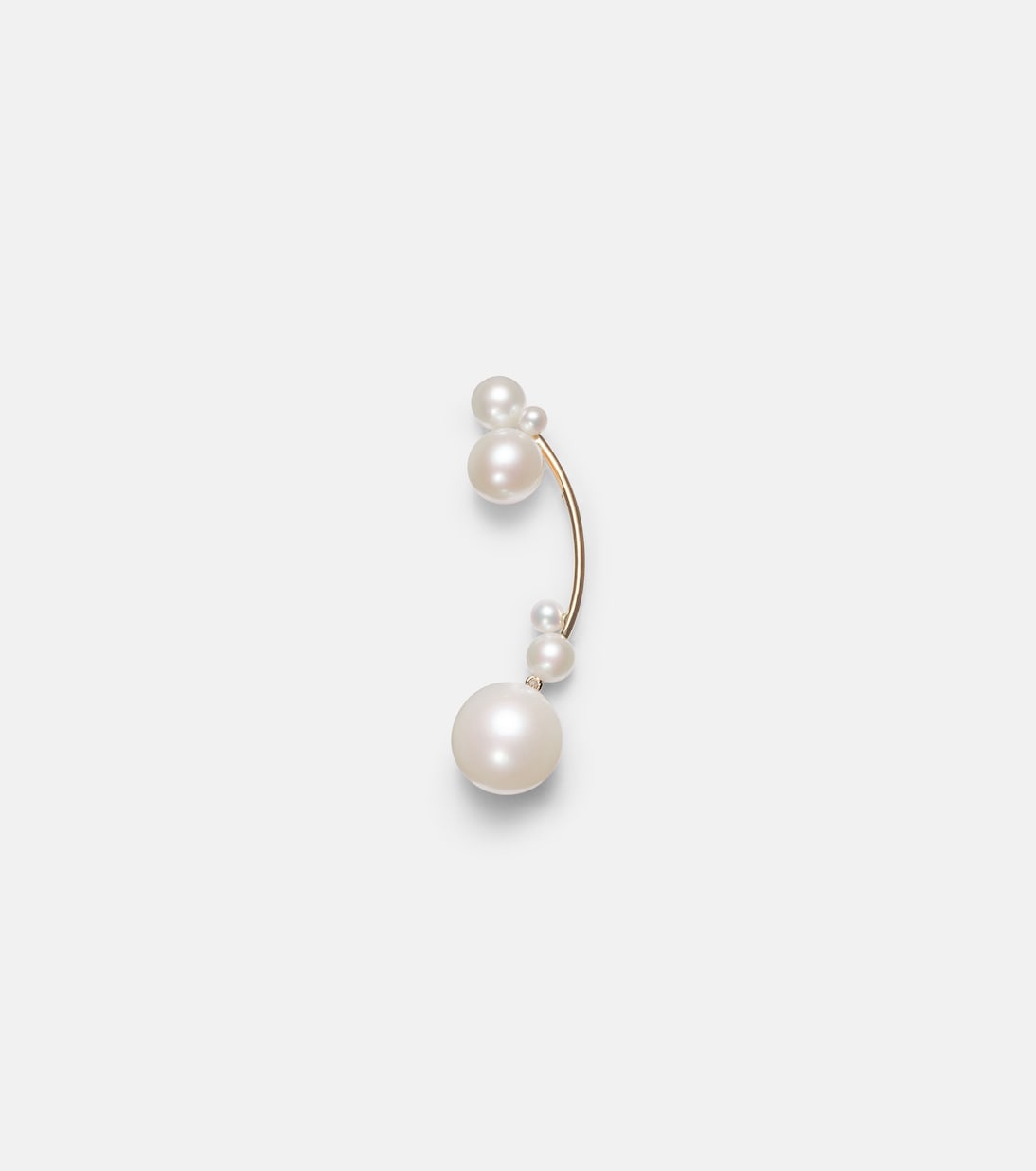 Sophie Bille Brahe - Grand Stella 14kt gold single earring with pearls