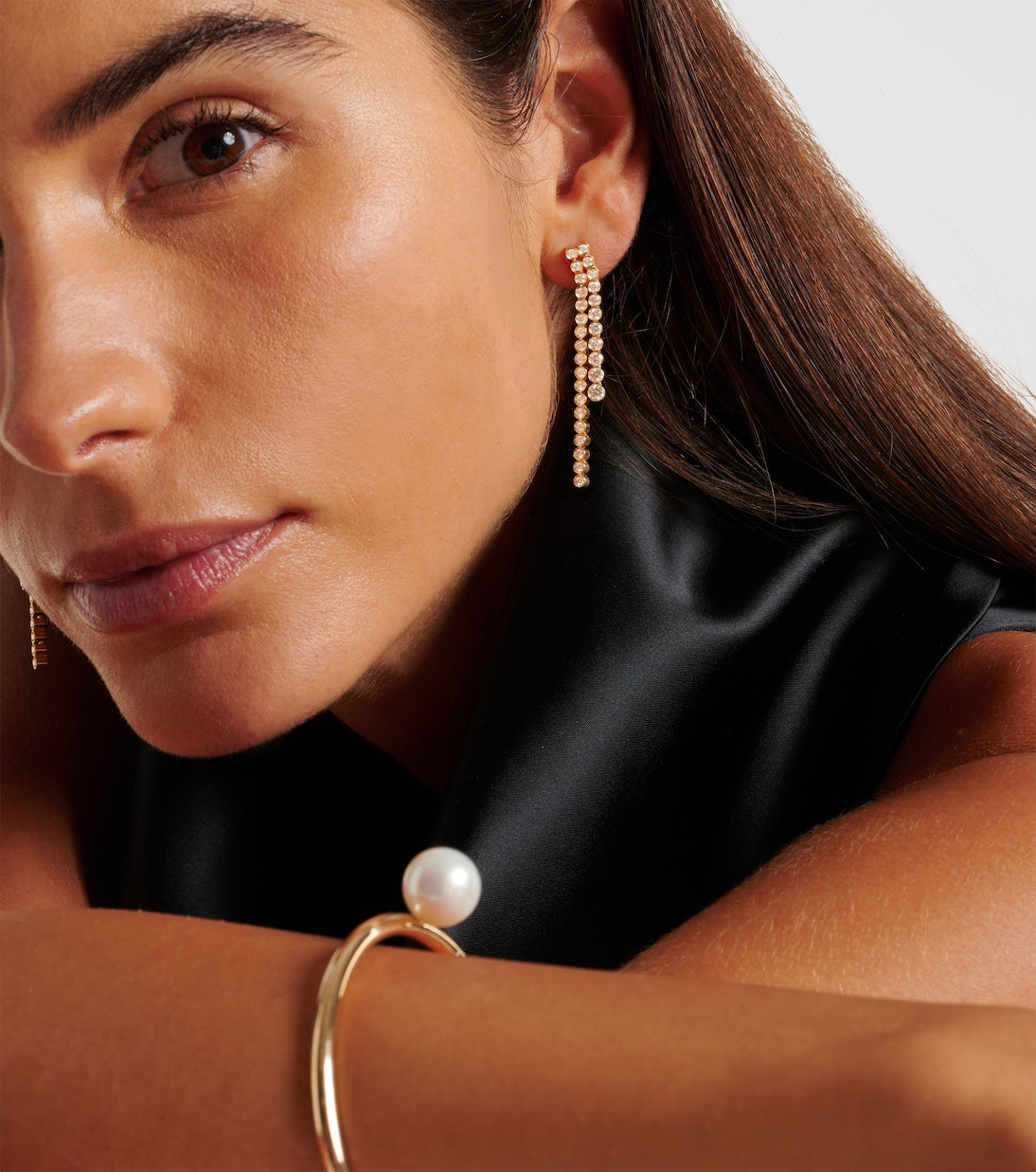Sophie Bille Brahe - La Danse 18kt gold drop earrings with diamonds