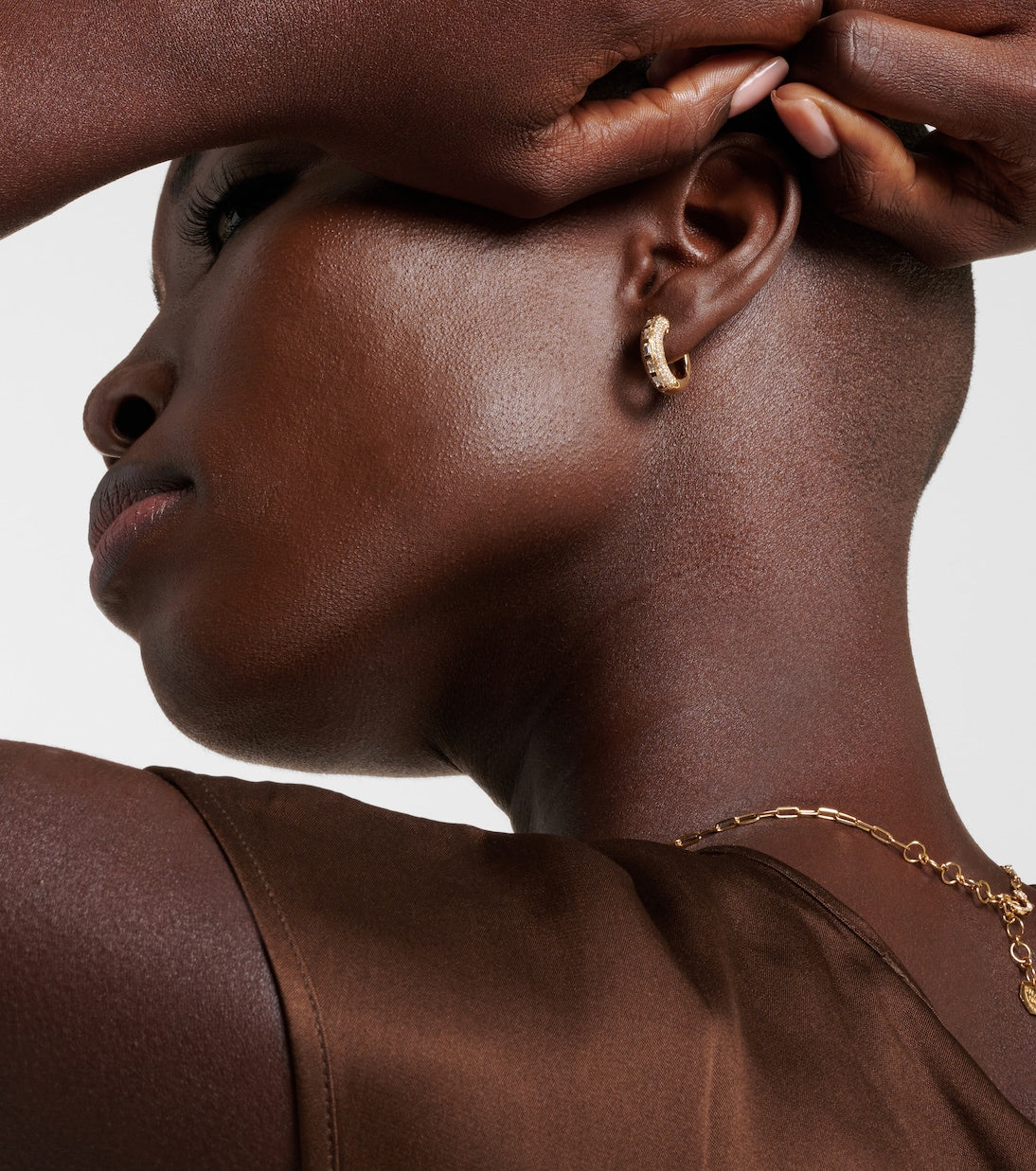 Shay Jewelry - 18kt gold hoop earrings with diamonds