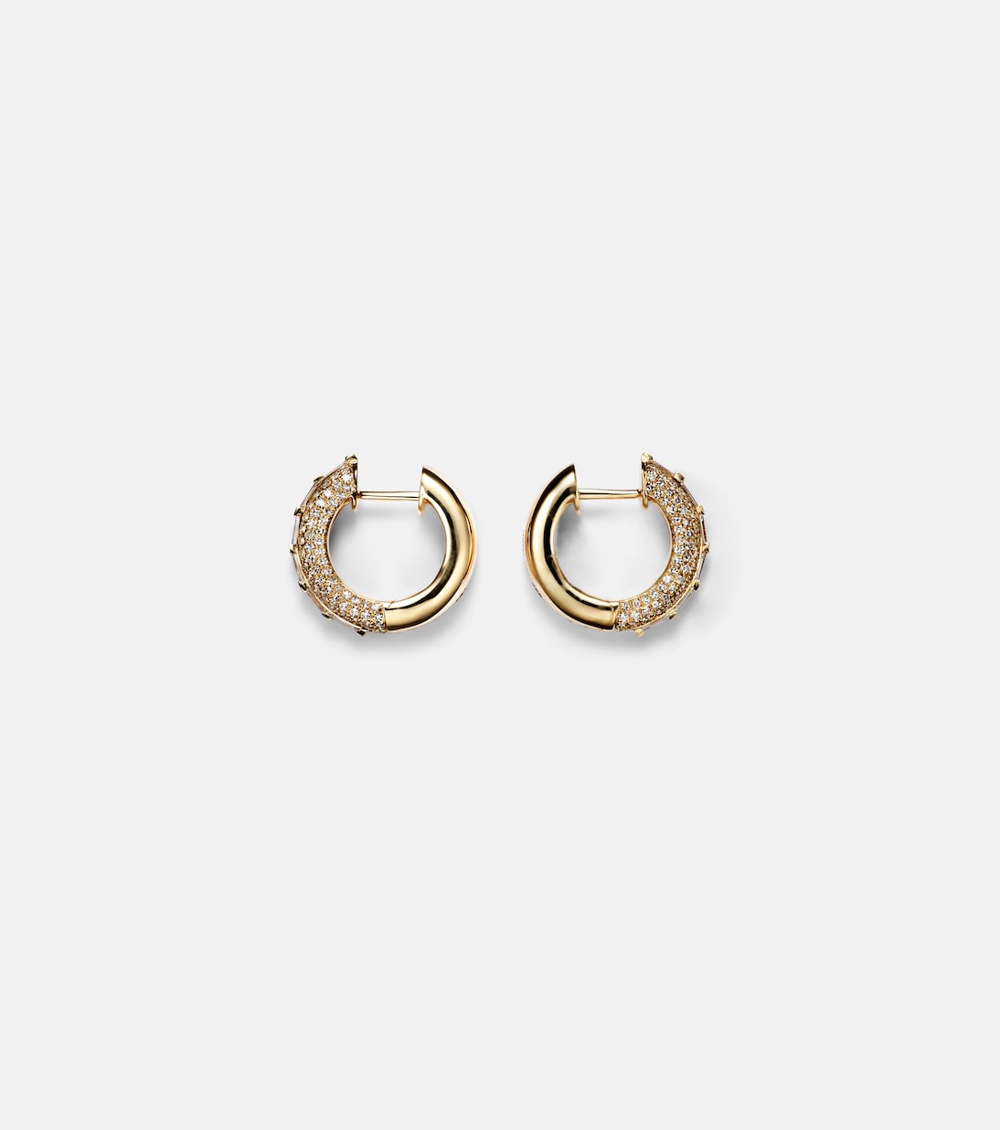 Shay Jewelry - 18kt gold hoop earrings with diamonds