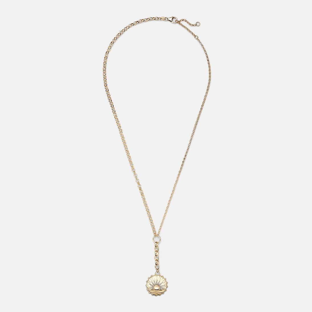 FoundRae - Internal Compass New Beginnings 18kt gold pendant necklace with diamonds
