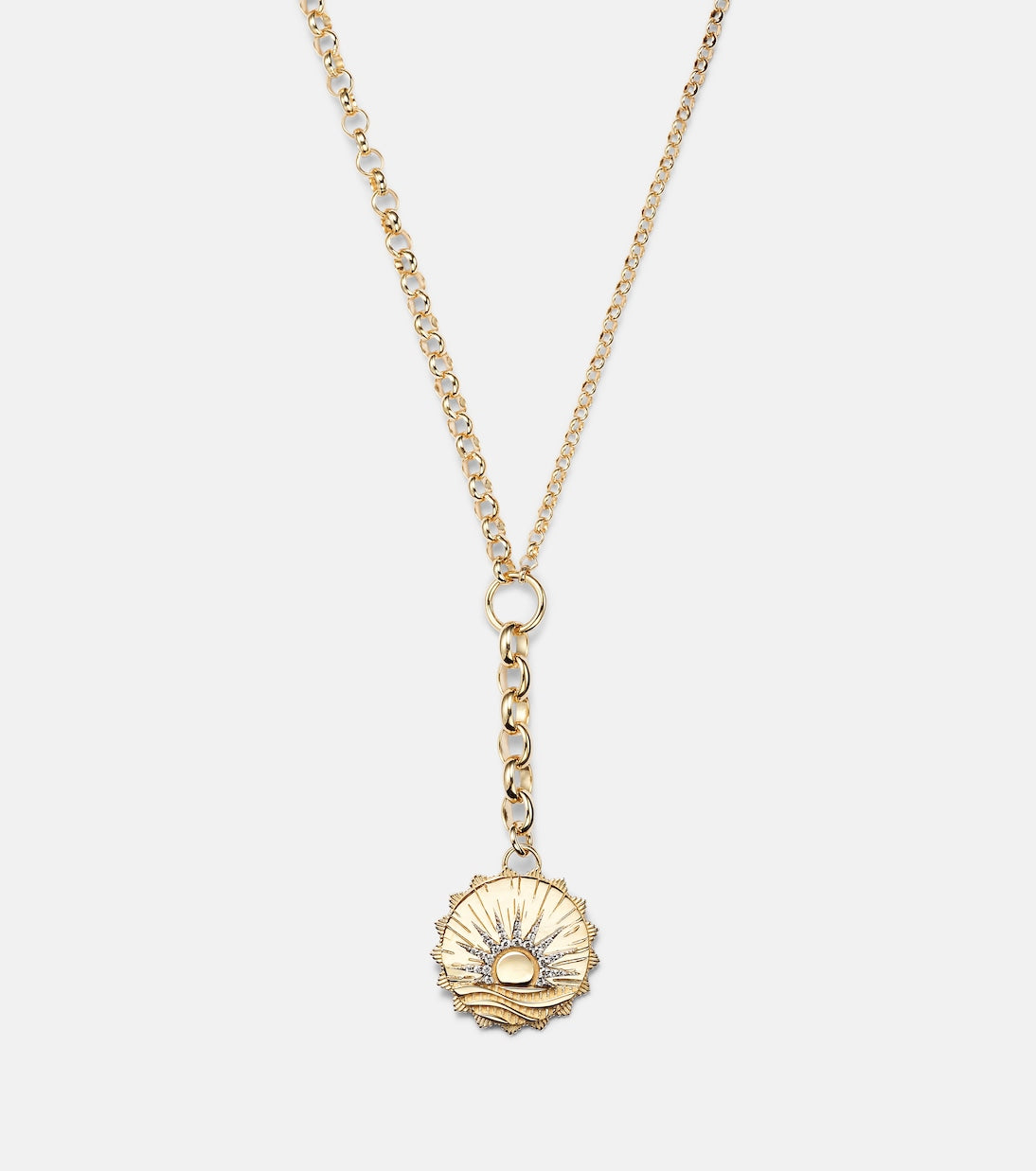 FoundRae - Internal Compass New Beginnings 18kt gold pendant necklace with diamonds
