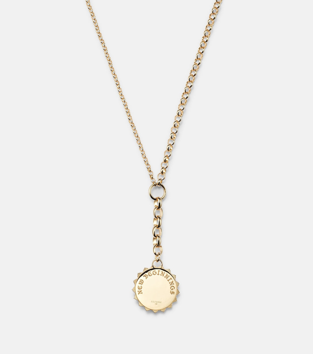 FoundRae - Internal Compass New Beginnings 18kt gold pendant necklace with diamonds