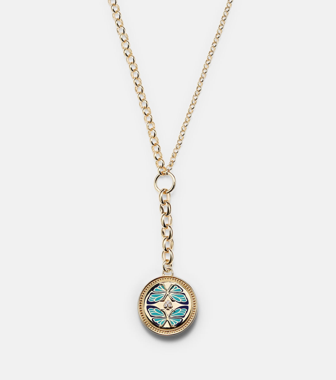 FoundRae - Reverie Medium 18kt gold pendant necklace with diamonds