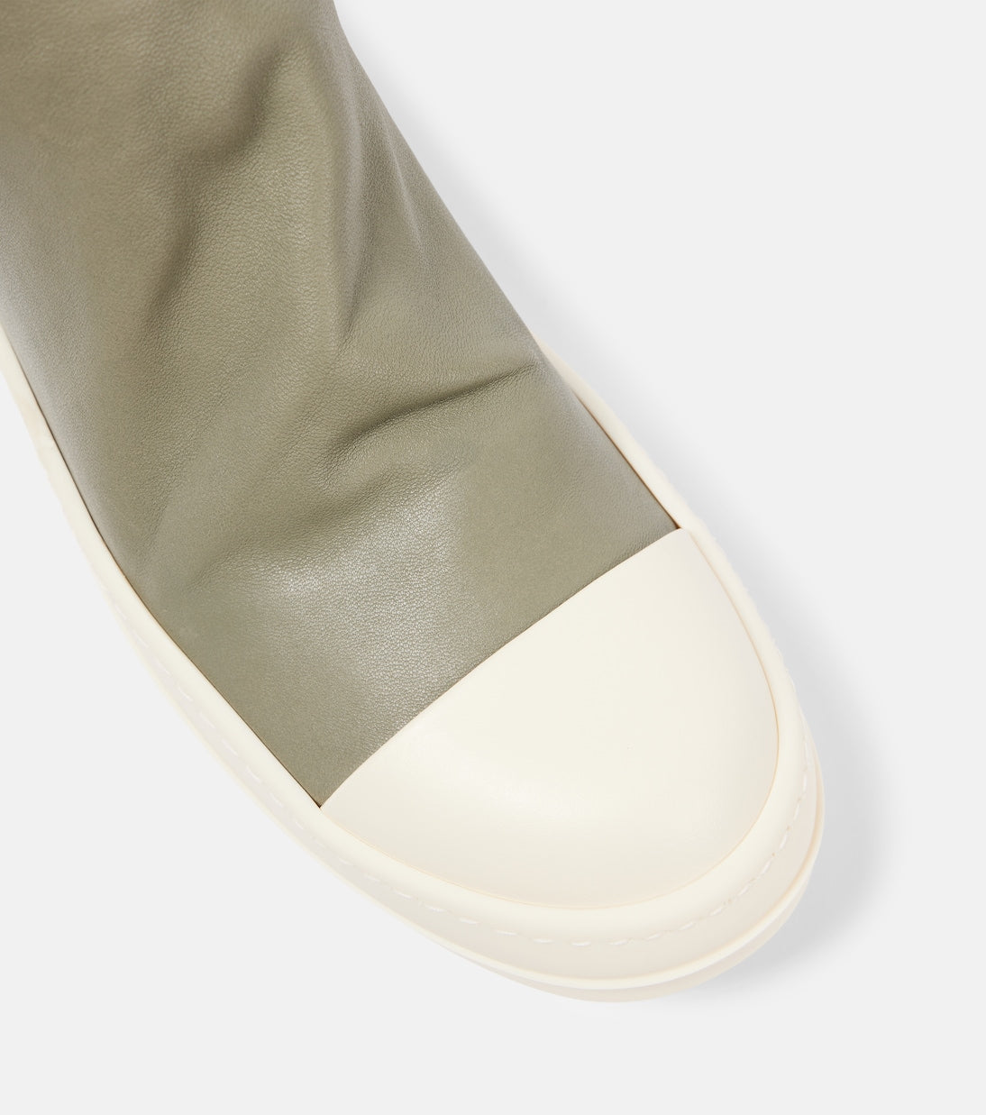 Rick Owens - Stockings over-the-knee leather sneakers