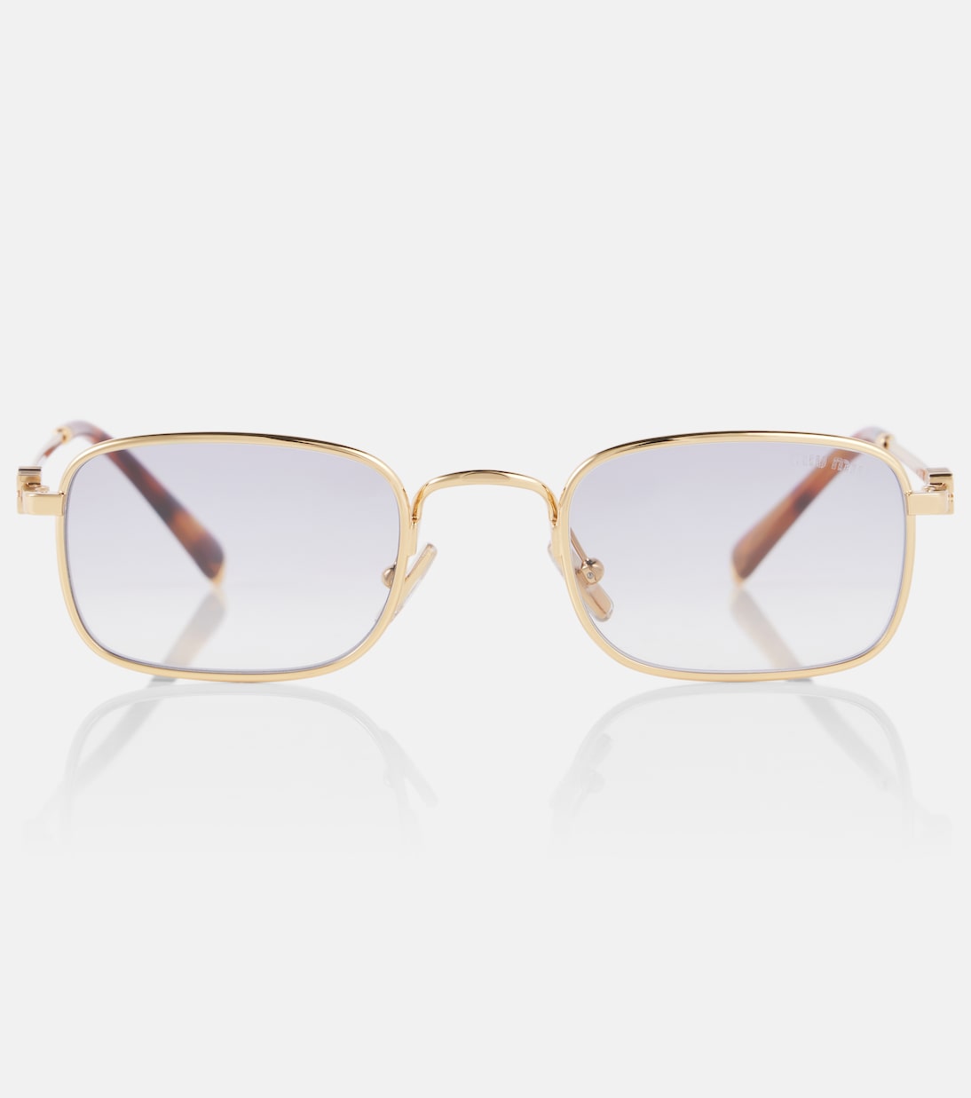 Miu Miu - Logo rectangular sunglasses