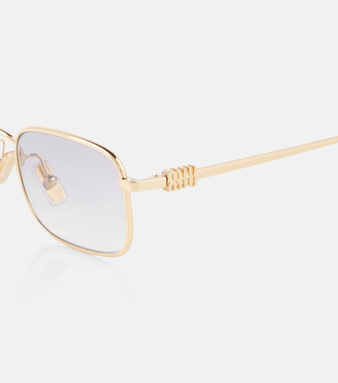 Miu Miu - Logo rectangular sunglasses
