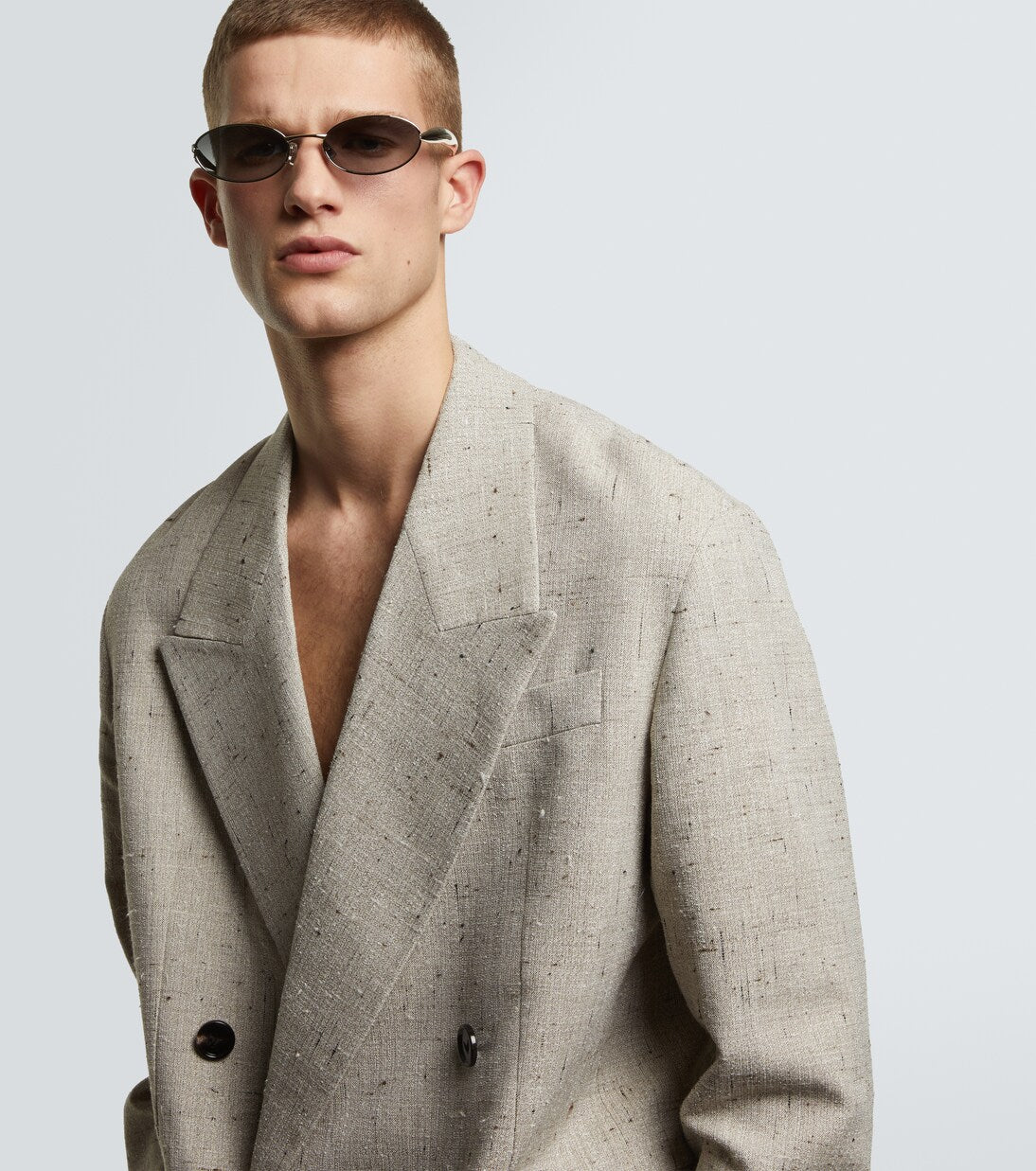 Bottega Veneta - Sardine oval sunglasses